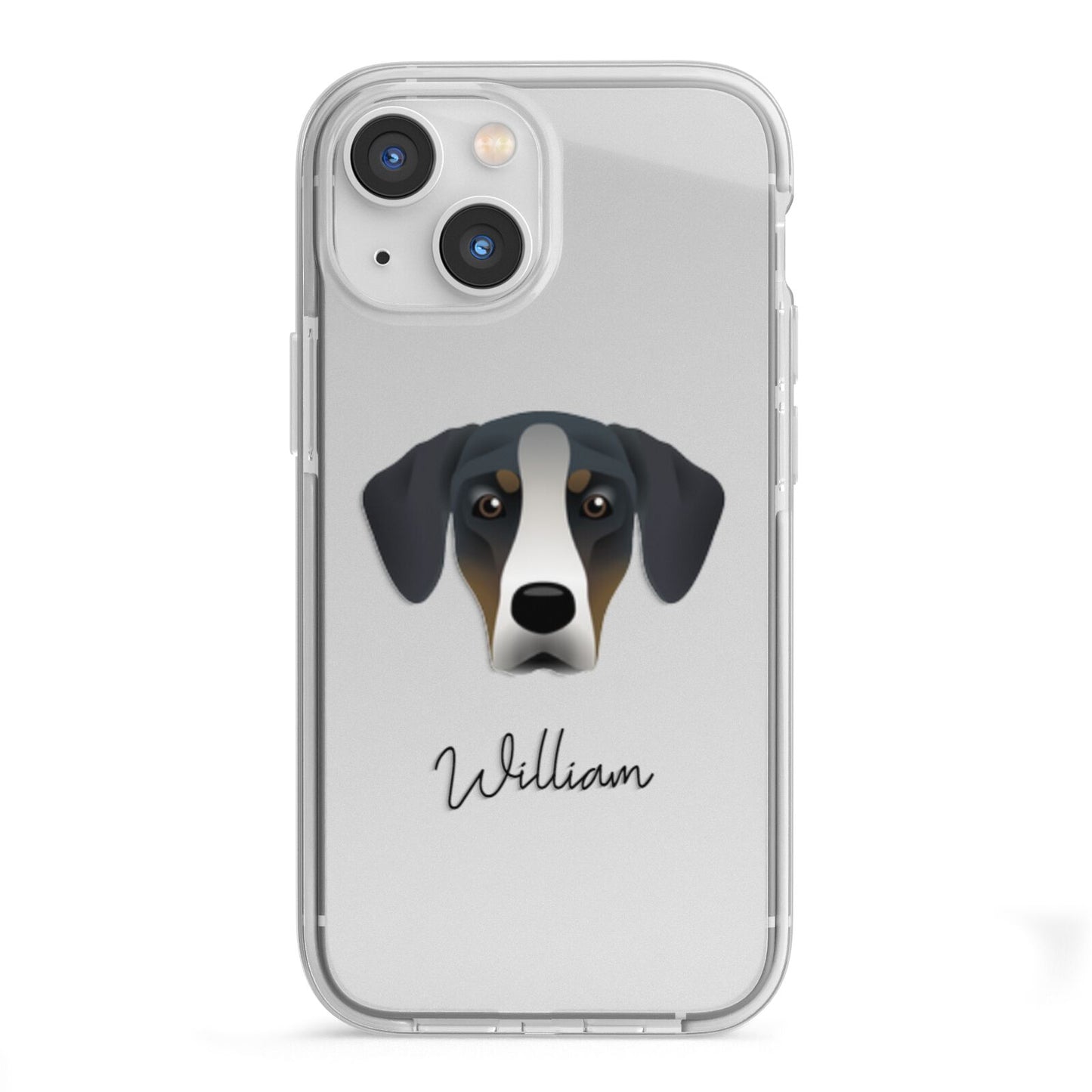 New Zealand Huntaway Personalised iPhone 13 Mini TPU Impact Case with White Edges