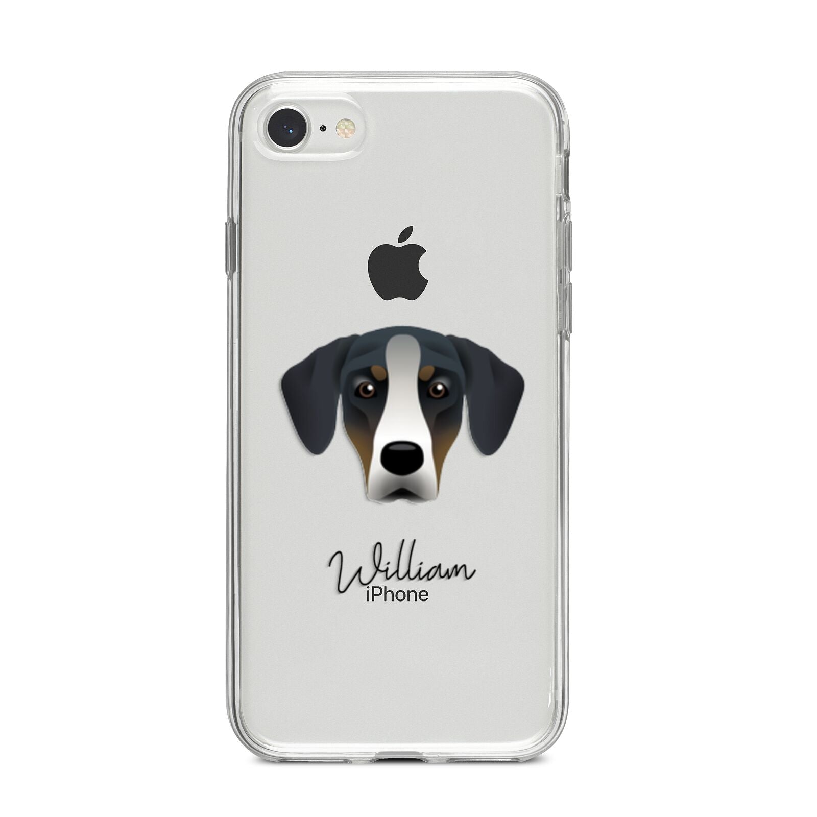 New Zealand Huntaway Personalised iPhone 8 Bumper Case on Silver iPhone