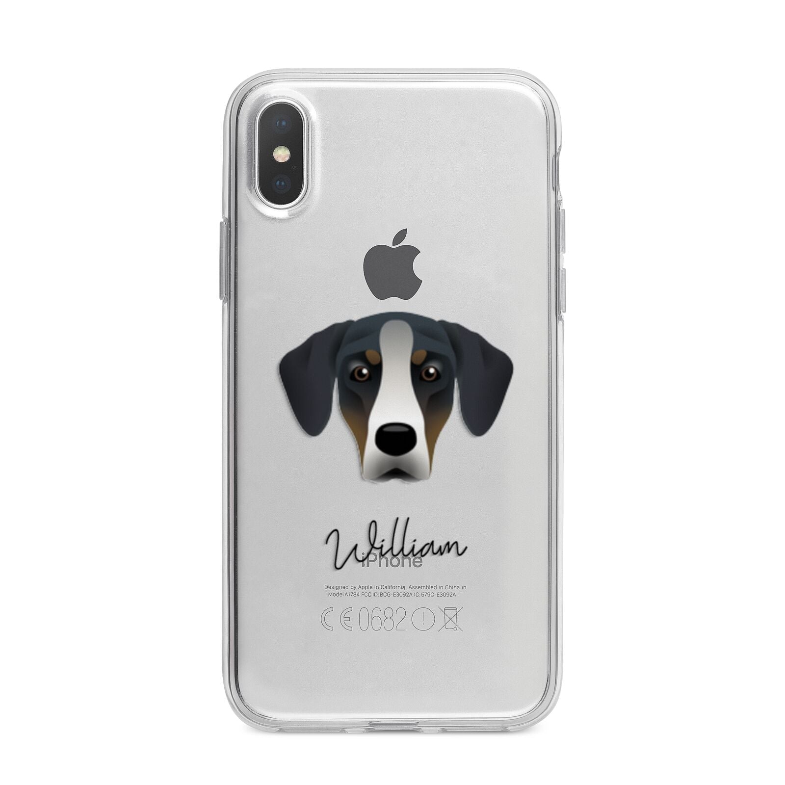 New Zealand Huntaway Personalised iPhone X Bumper Case on Silver iPhone Alternative Image 1
