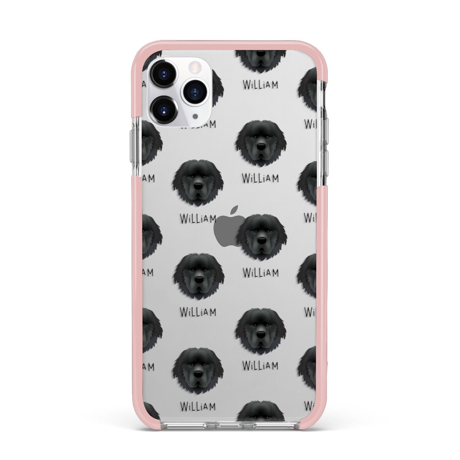Newfoundland Icon with Name iPhone 11 Pro Max Impact Pink Edge Case