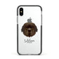 Newfoundland Personalised Apple iPhone Xs Impact Case Black Edge on Silver Phone