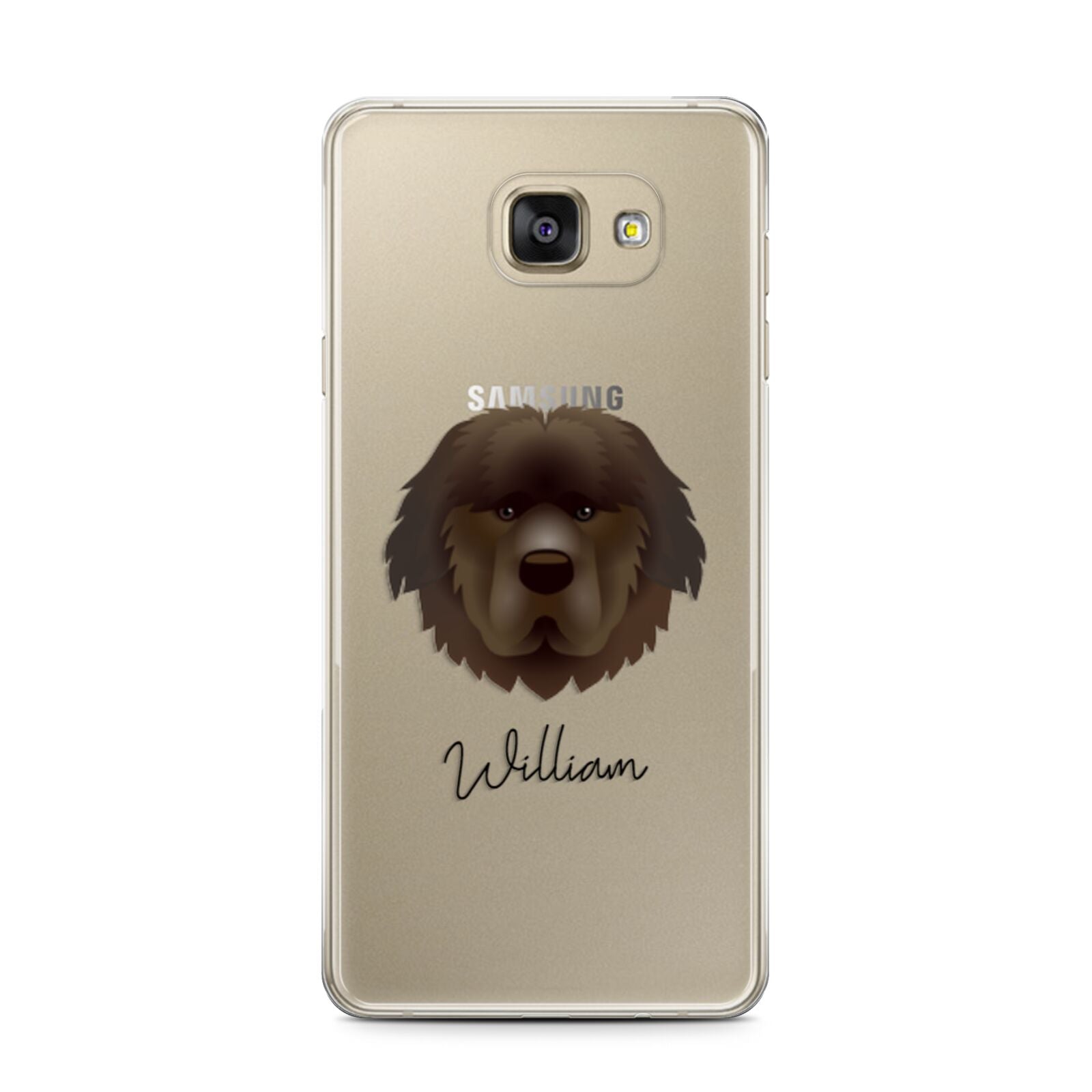 Newfoundland Personalised Samsung Galaxy A7 2016 Case on gold phone