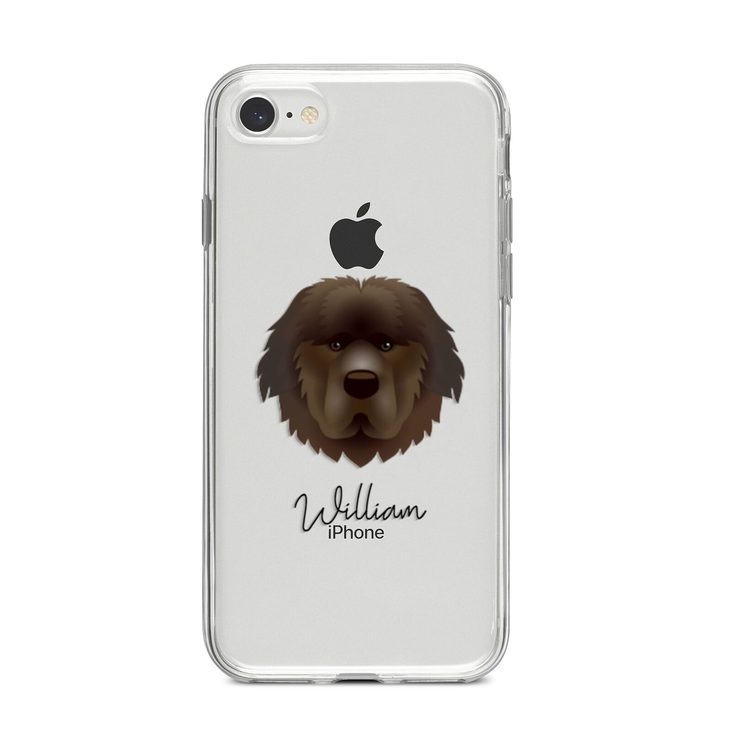 Newfoundland Personalised iPhone 8 Bumper Case on Silver iPhone