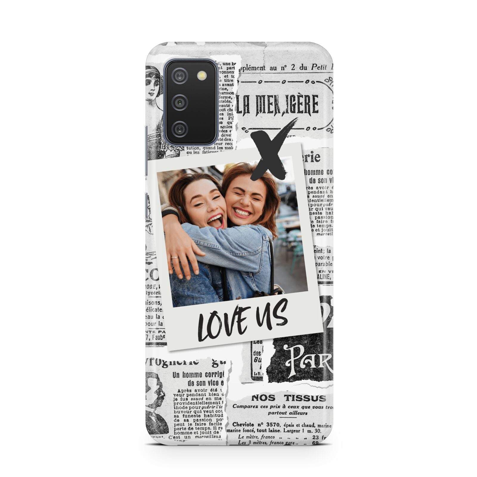 Newspaper Collage Photo Personalised Samsung A02s Case