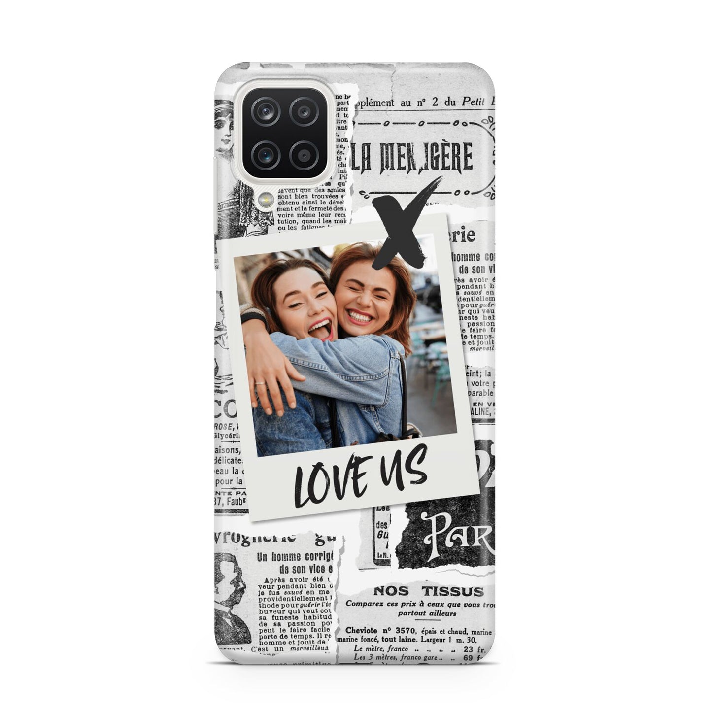 Newspaper Collage Photo Personalised Samsung A12 Case