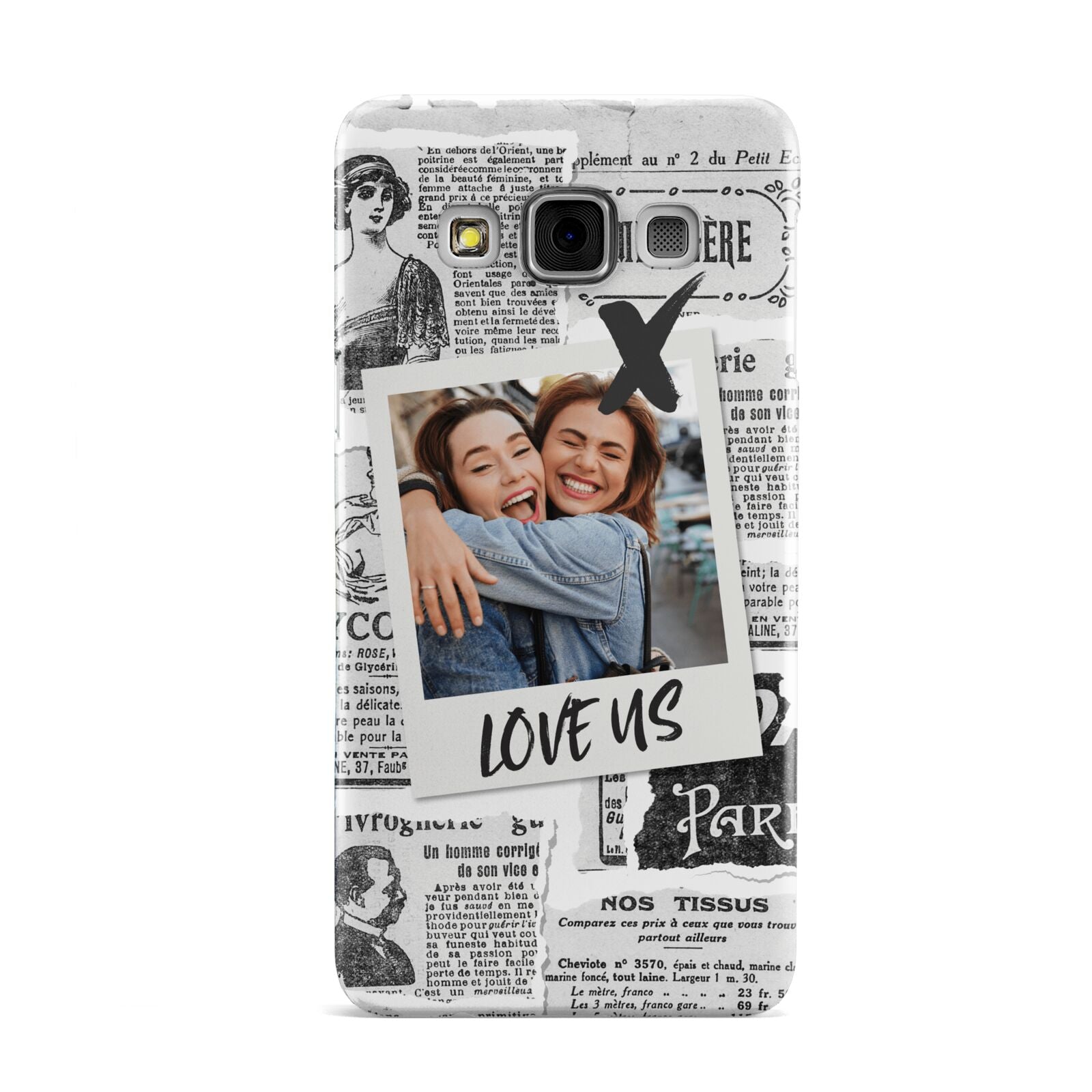 Newspaper Collage Photo Personalised Samsung Galaxy A3 Case