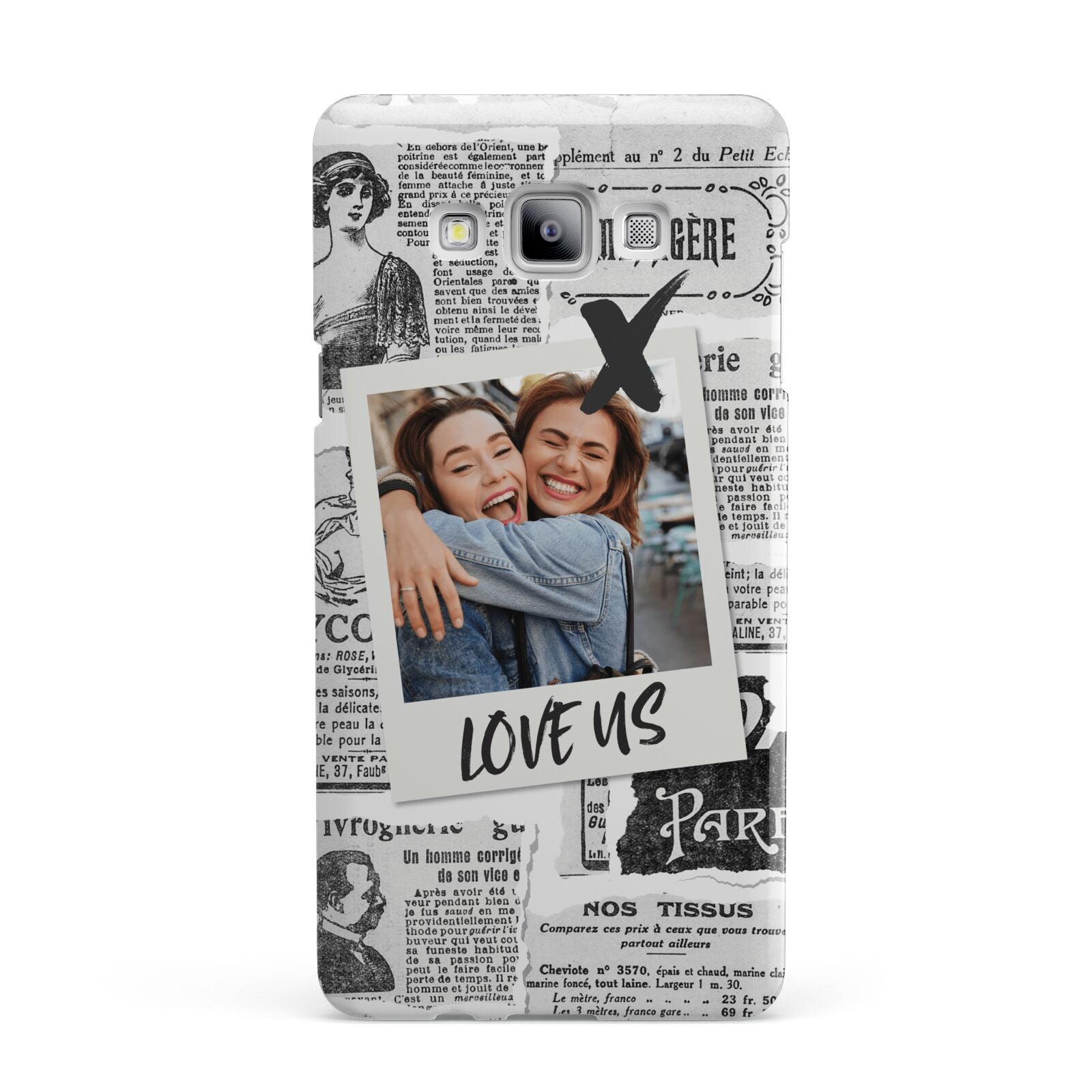 Newspaper Collage Photo Personalised Samsung Galaxy A7 2015 Case