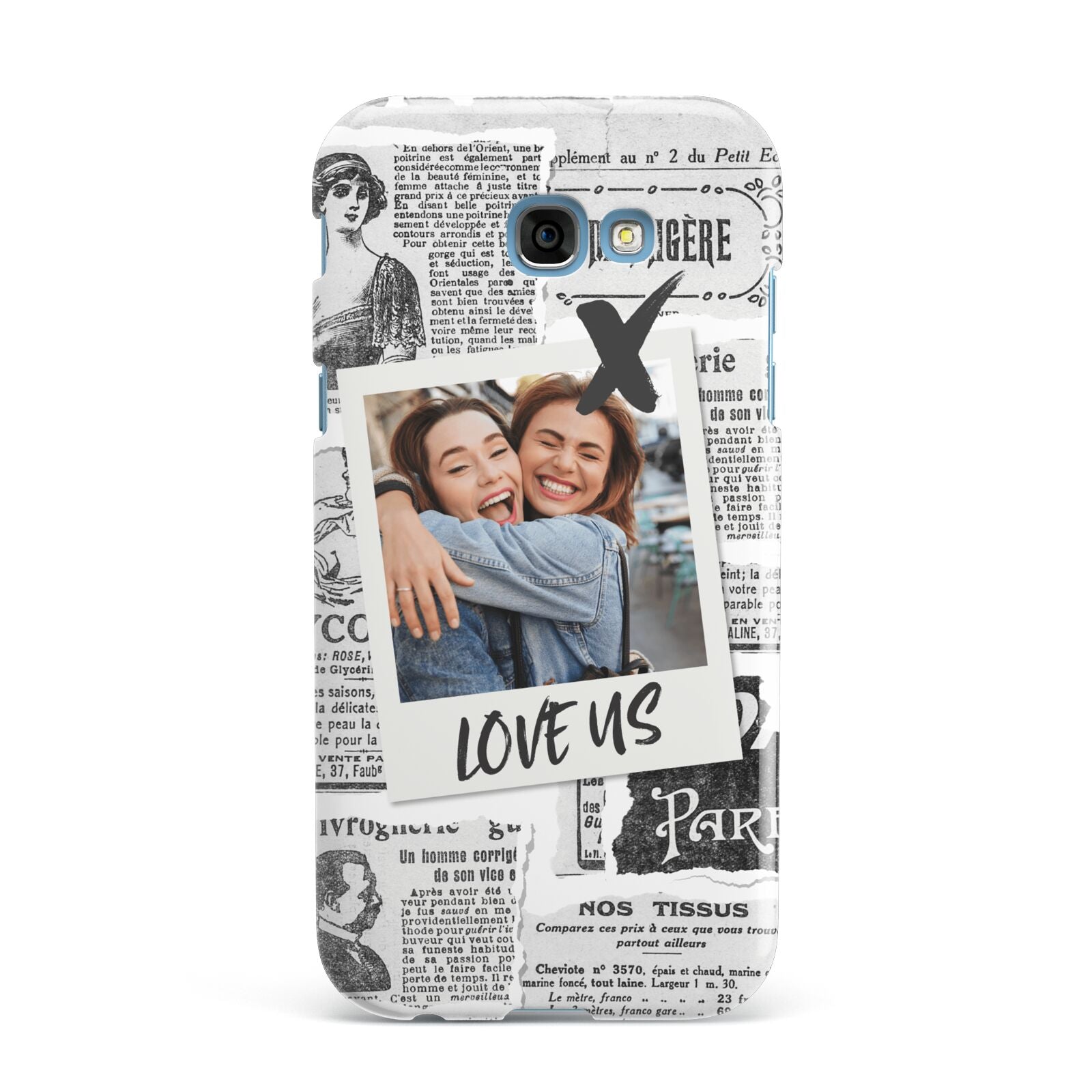 Newspaper Collage Photo Personalised Samsung Galaxy A7 2017 Case