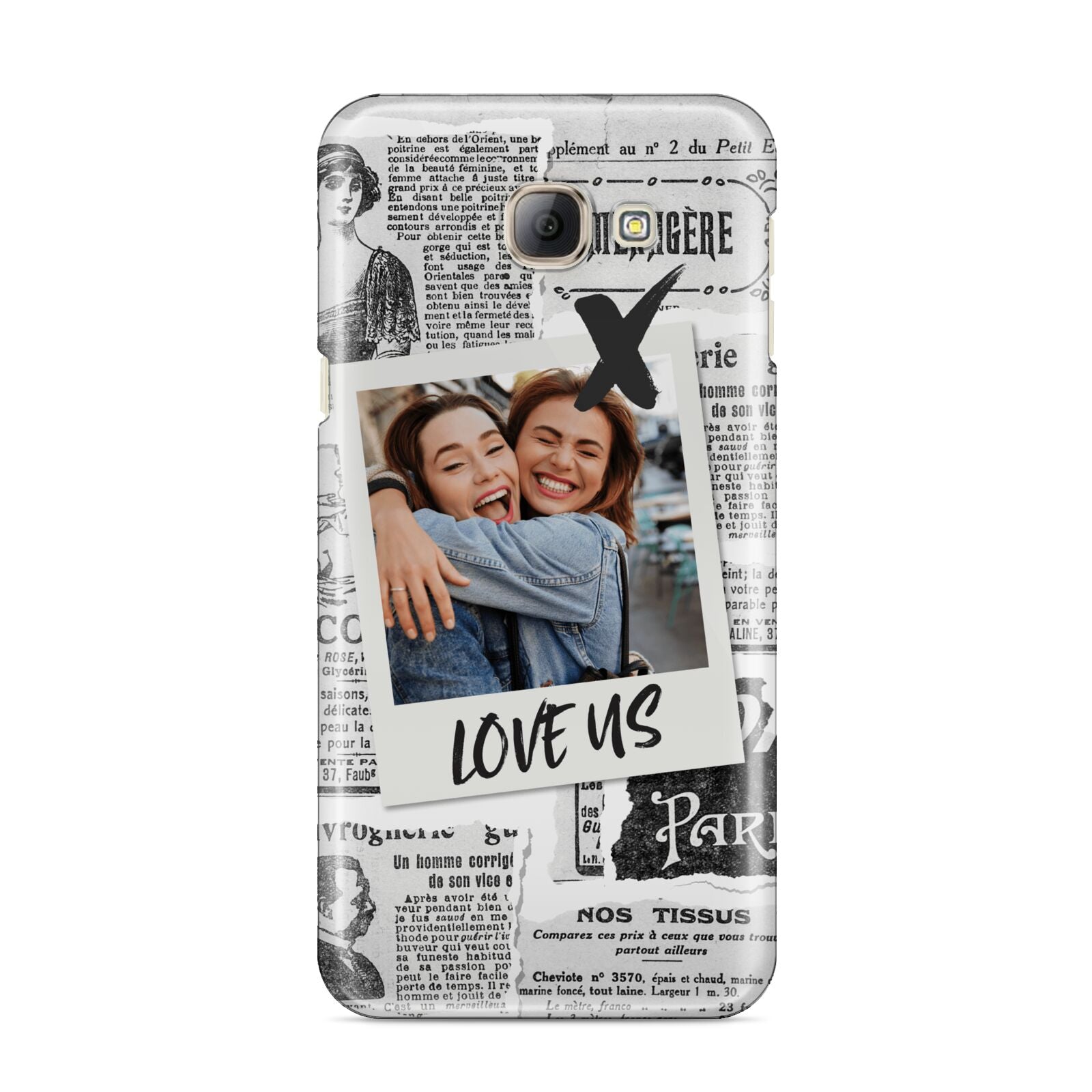 Newspaper Collage Photo Personalised Samsung Galaxy A8 2016 Case