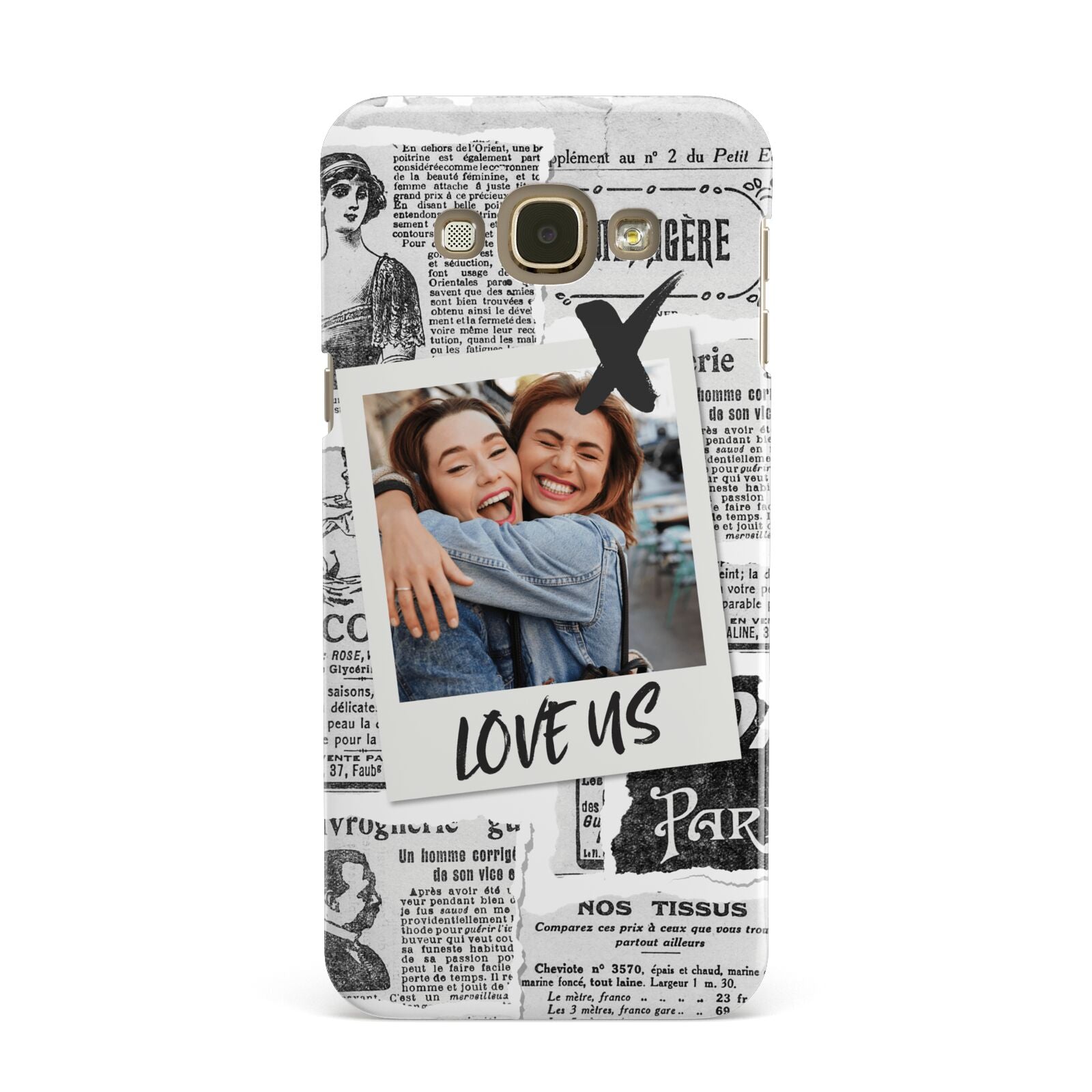 Newspaper Collage Photo Personalised Samsung Galaxy A8 Case