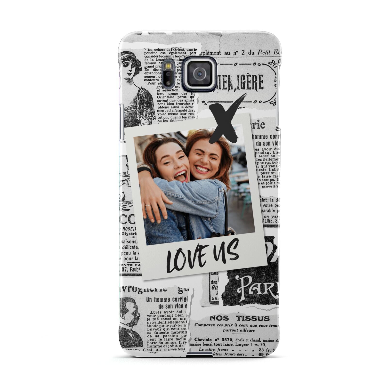 Newspaper Collage Photo Personalised Samsung Galaxy Alpha Case