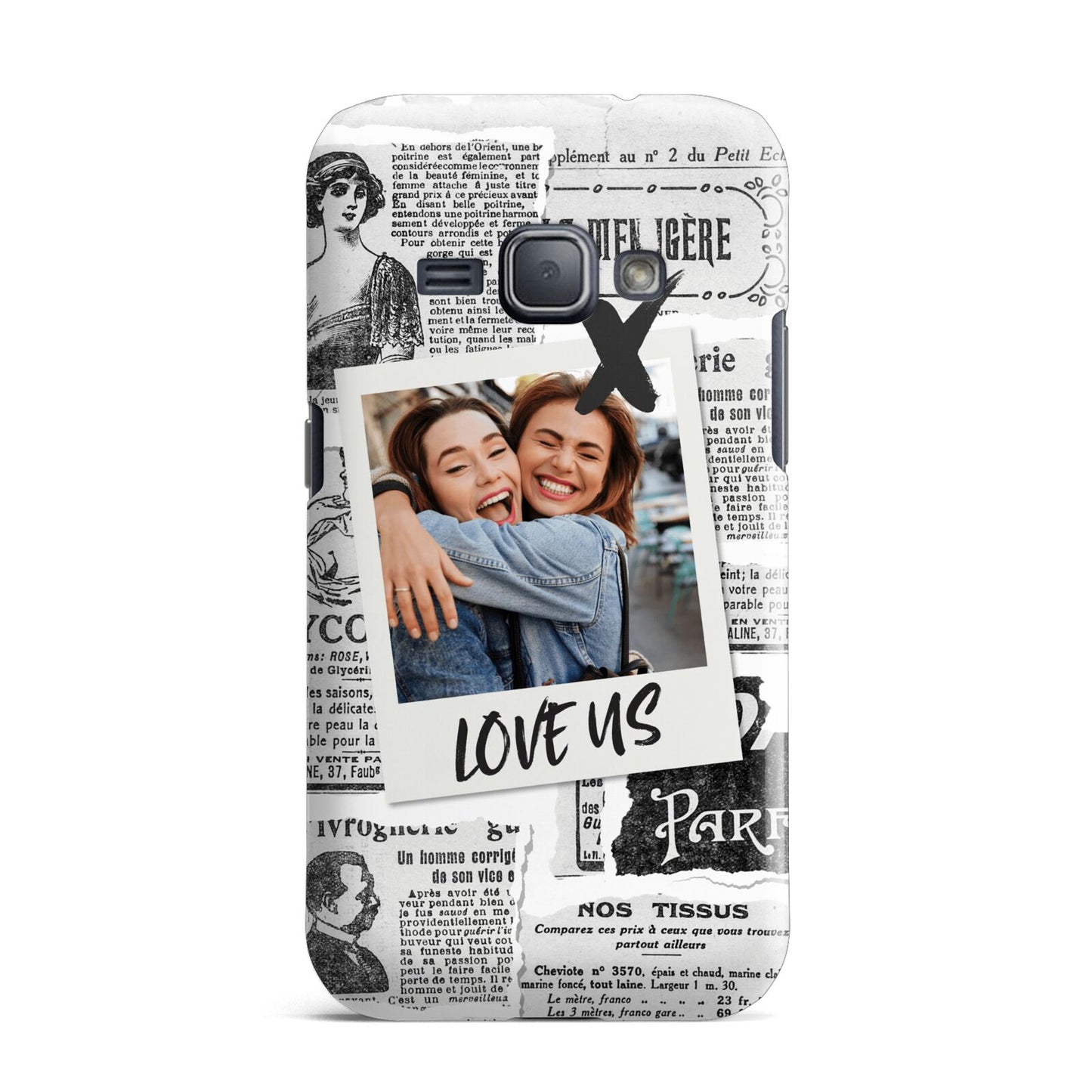 Newspaper Collage Photo Personalised Samsung Galaxy J1 2016 Case