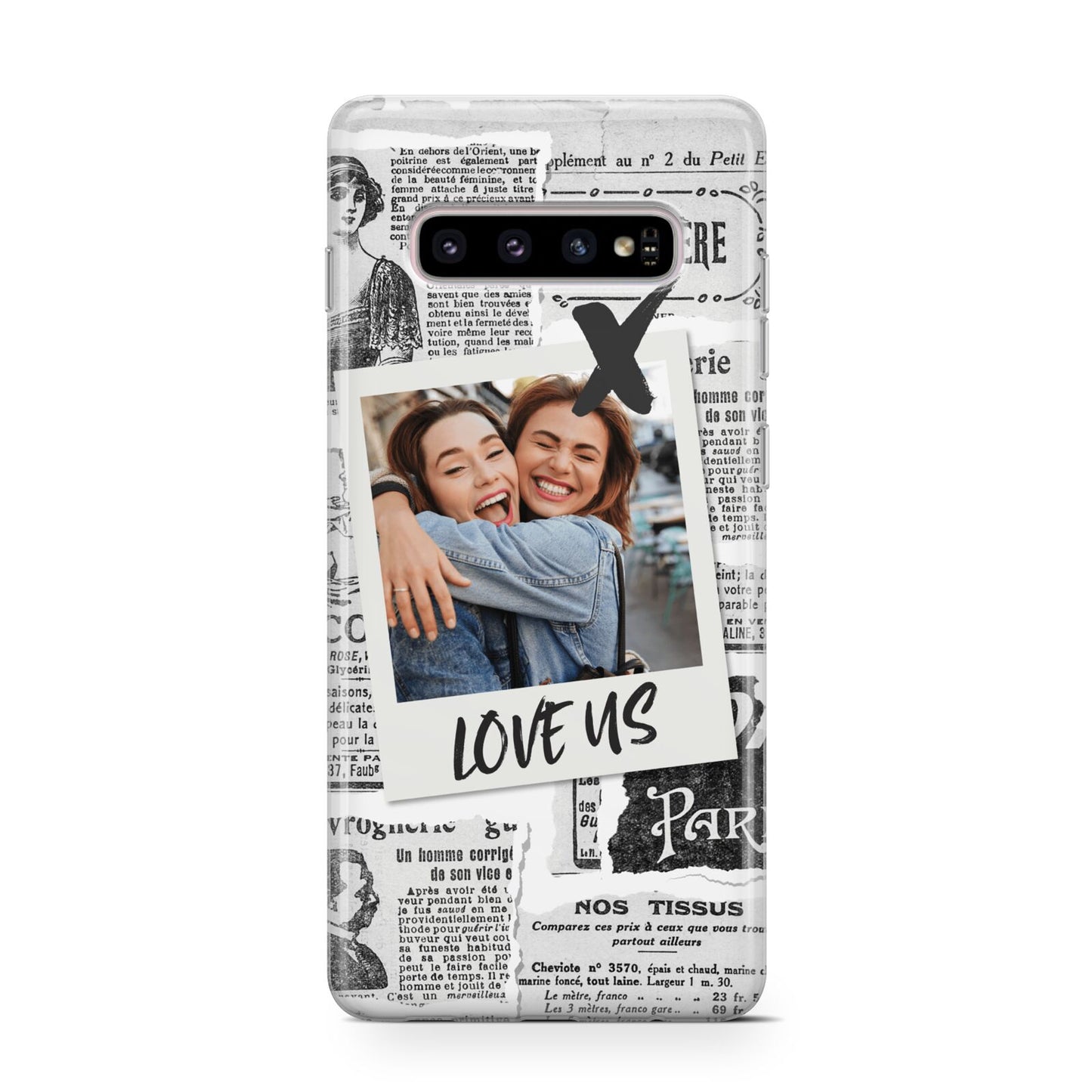 Newspaper Collage Photo Personalised Samsung Galaxy S10 Case