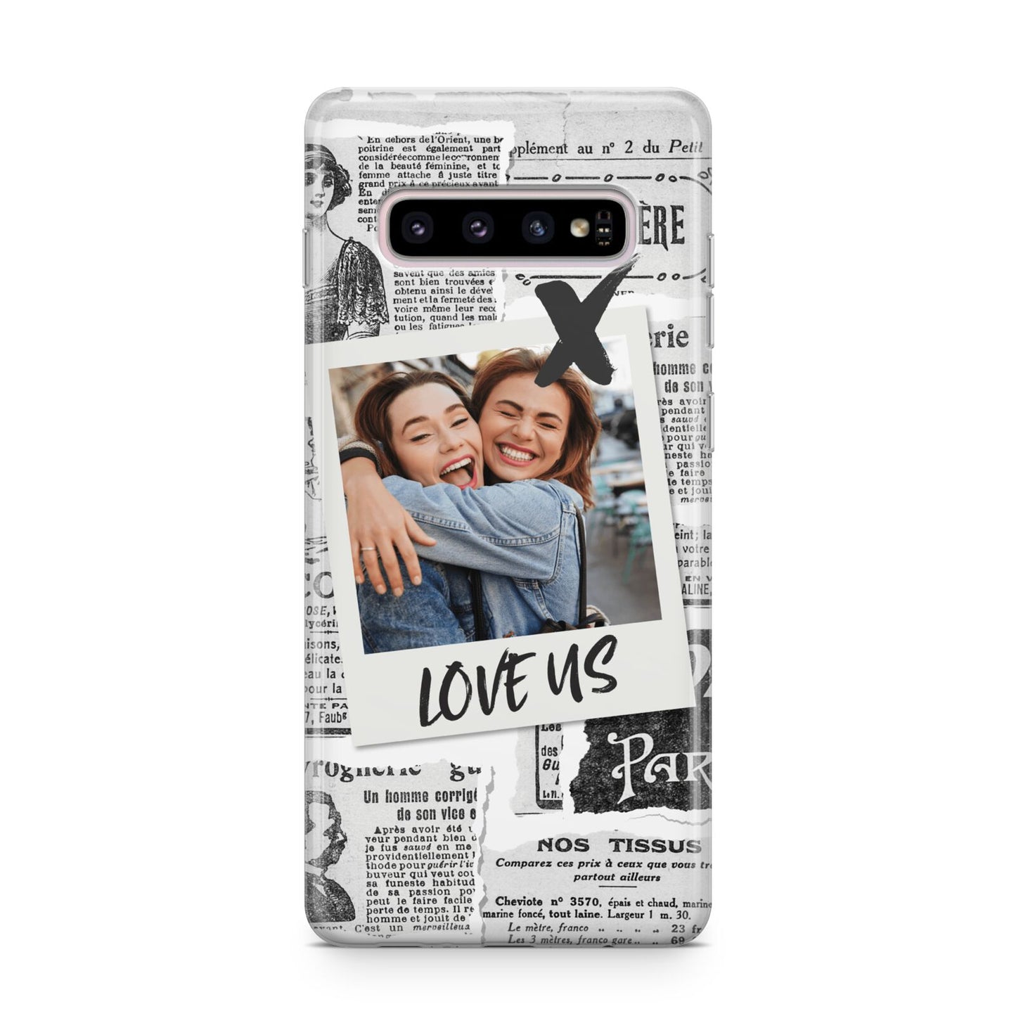 Newspaper Collage Photo Personalised Samsung Galaxy S10 Plus Case