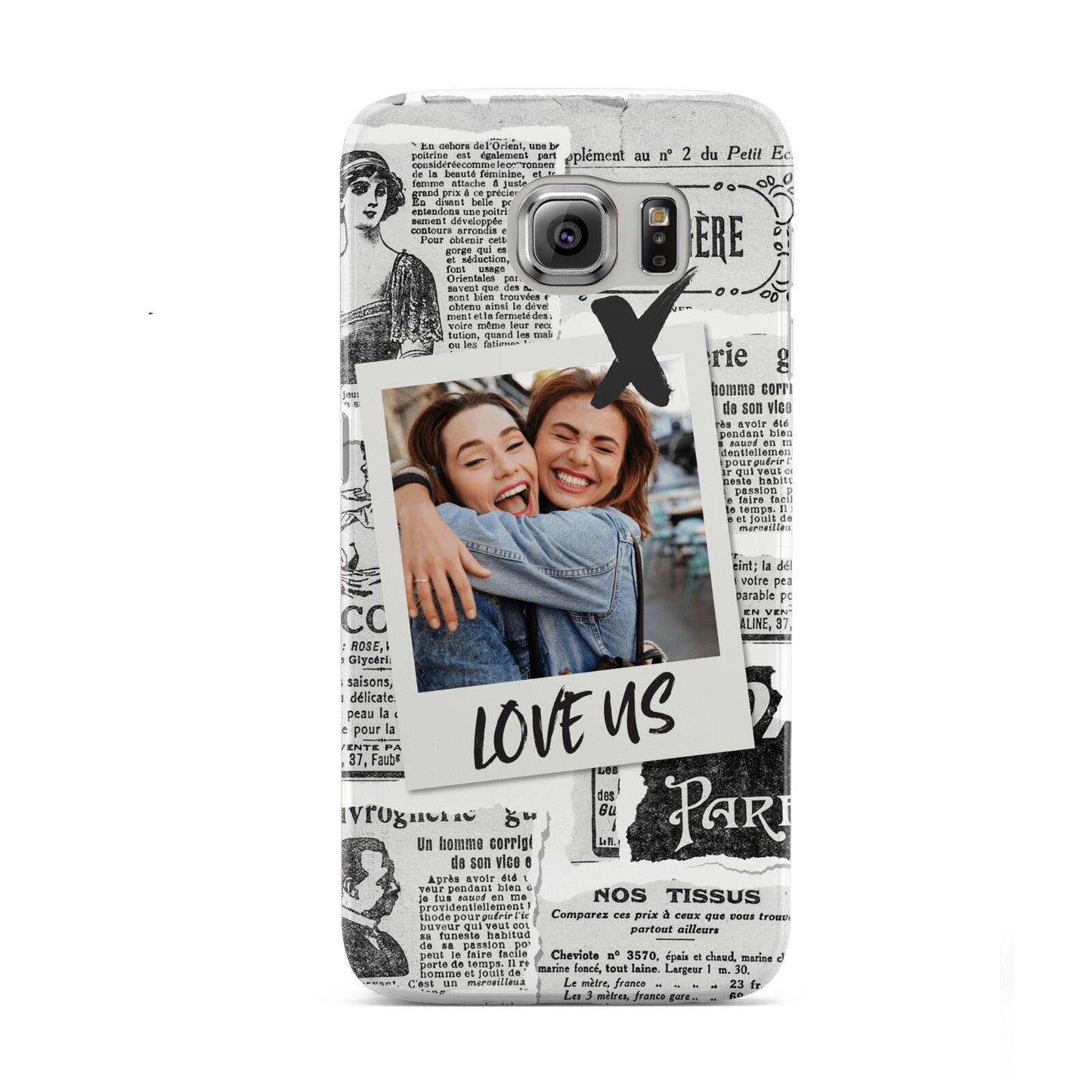Newspaper Collage Photo Personalised Samsung Galaxy S6 Case