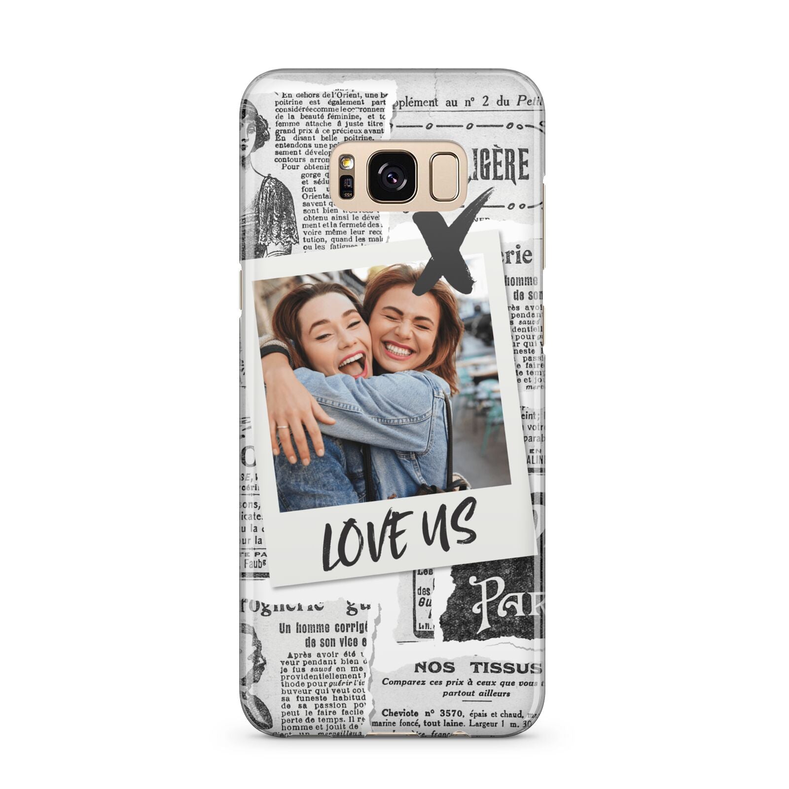 Newspaper Collage Photo Personalised Samsung Galaxy S8 Plus Case