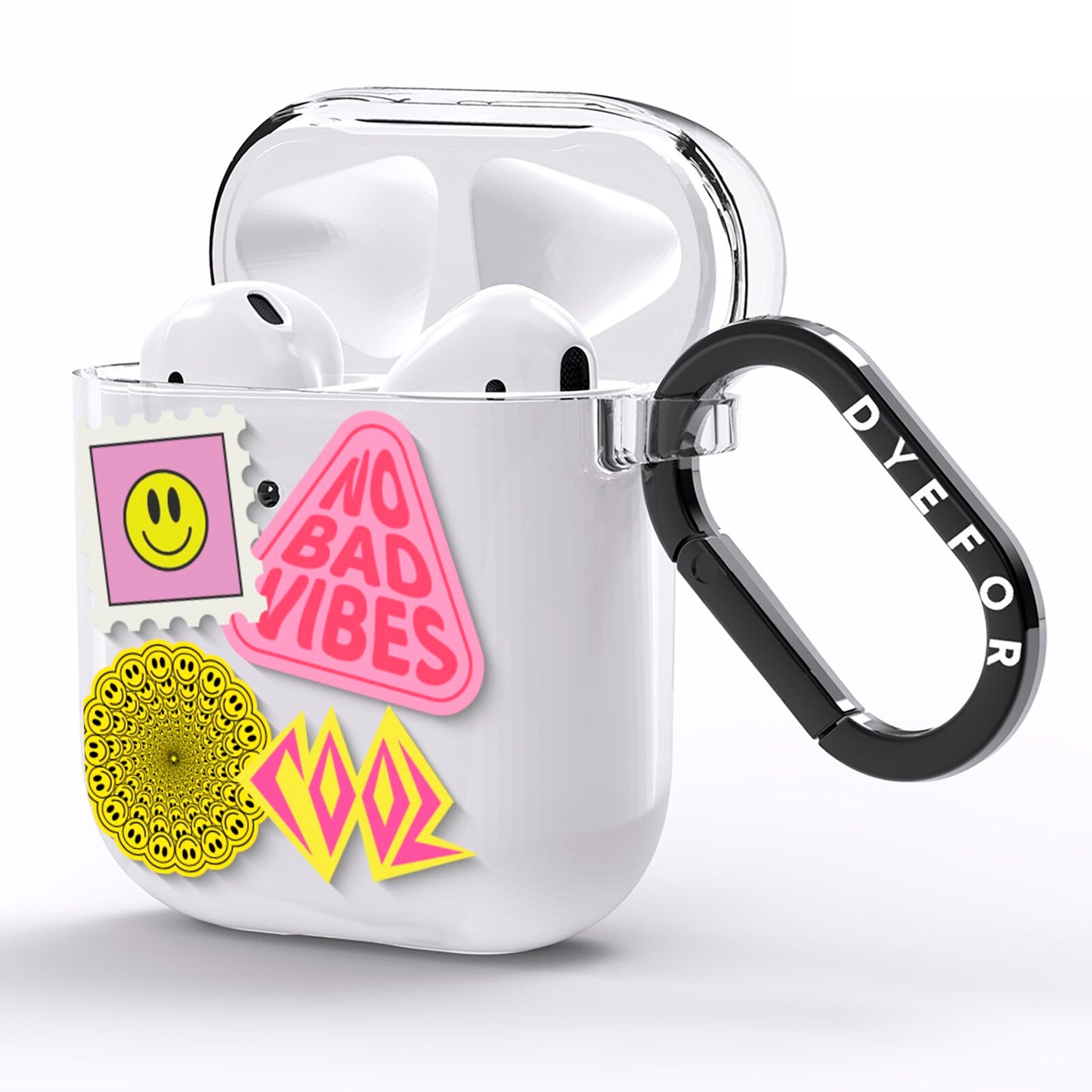 No Bad Vibes Sticker AirPods Clear Case Side Image