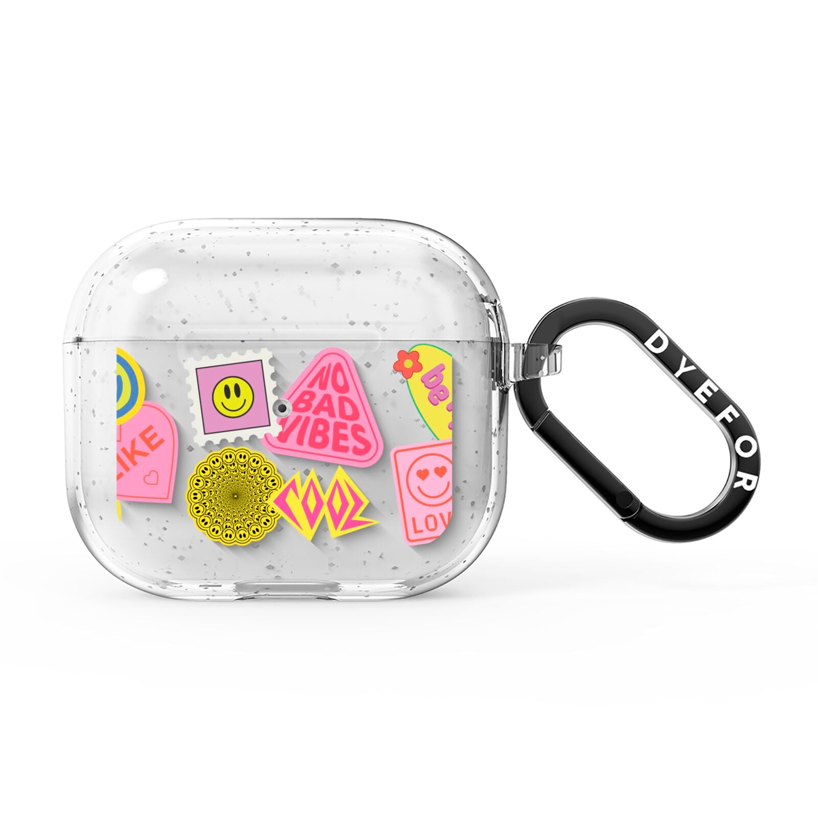 No Bad Vibes Sticker AirPods Glitter Case 3rd Gen