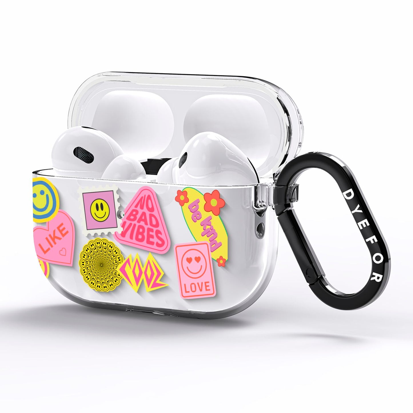 No Bad Vibes Sticker AirPods Pro Clear Case Side Image