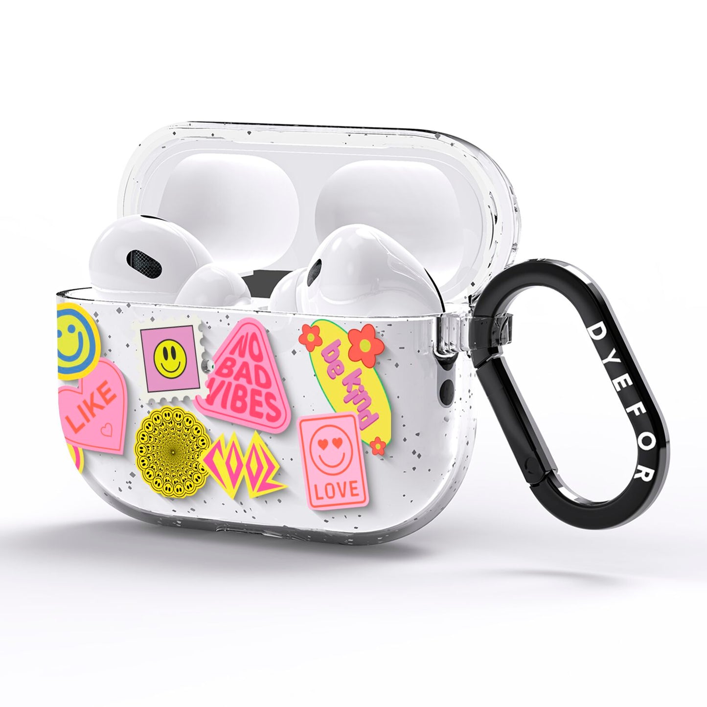 No Bad Vibes Sticker AirPods Pro Glitter Case Side Image