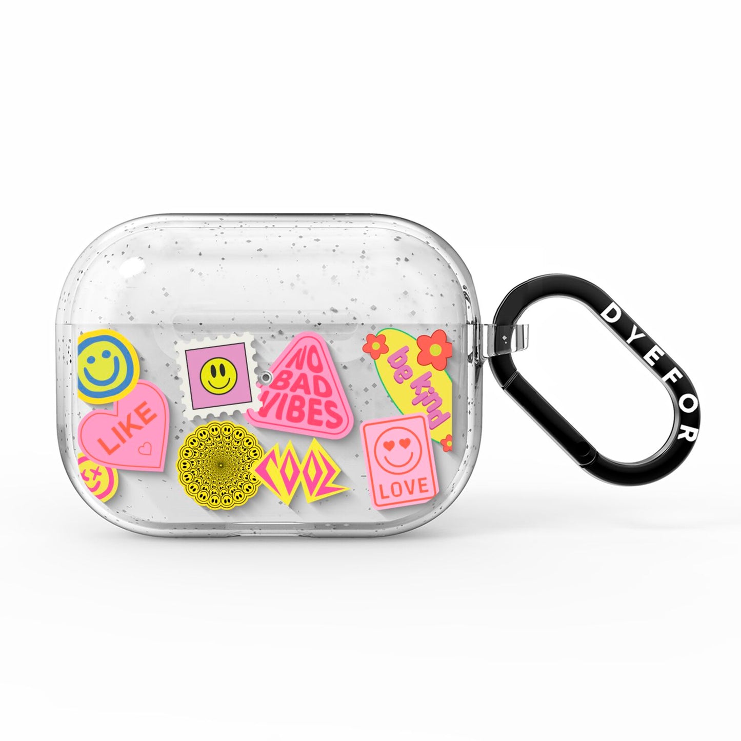 No Bad Vibes Sticker AirPods Pro Glitter Case