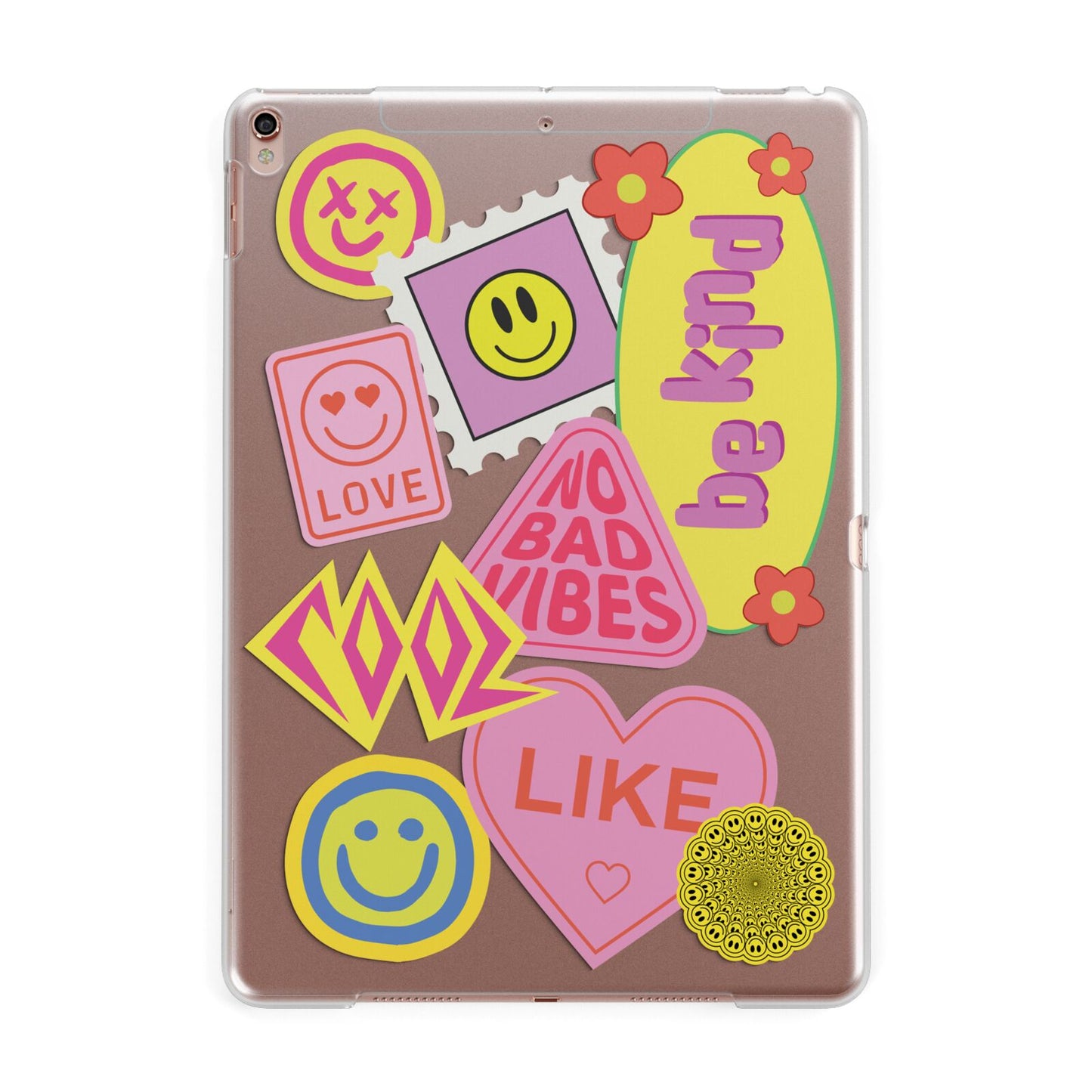 No Bad Vibes Sticker Apple iPad Rose Gold Case