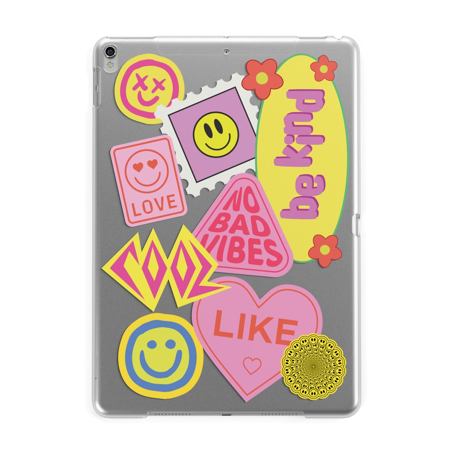 No Bad Vibes Sticker Apple iPad Silver Case