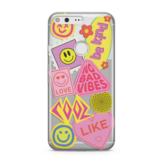 No Bad Vibes Sticker Google Pixel Case