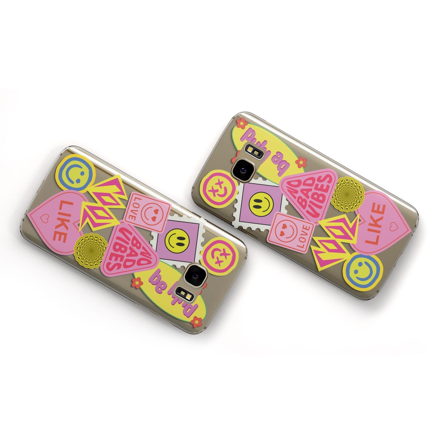 No Bad Vibes Sticker Samsung Galaxy Case Flat Overview