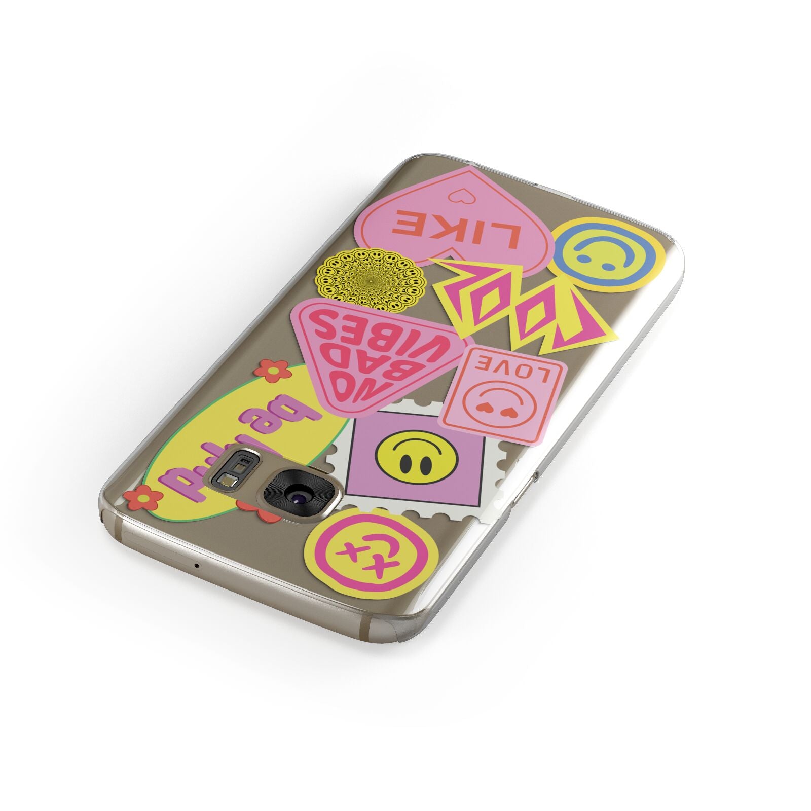 No Bad Vibes Sticker Samsung Galaxy Case Front Close Up