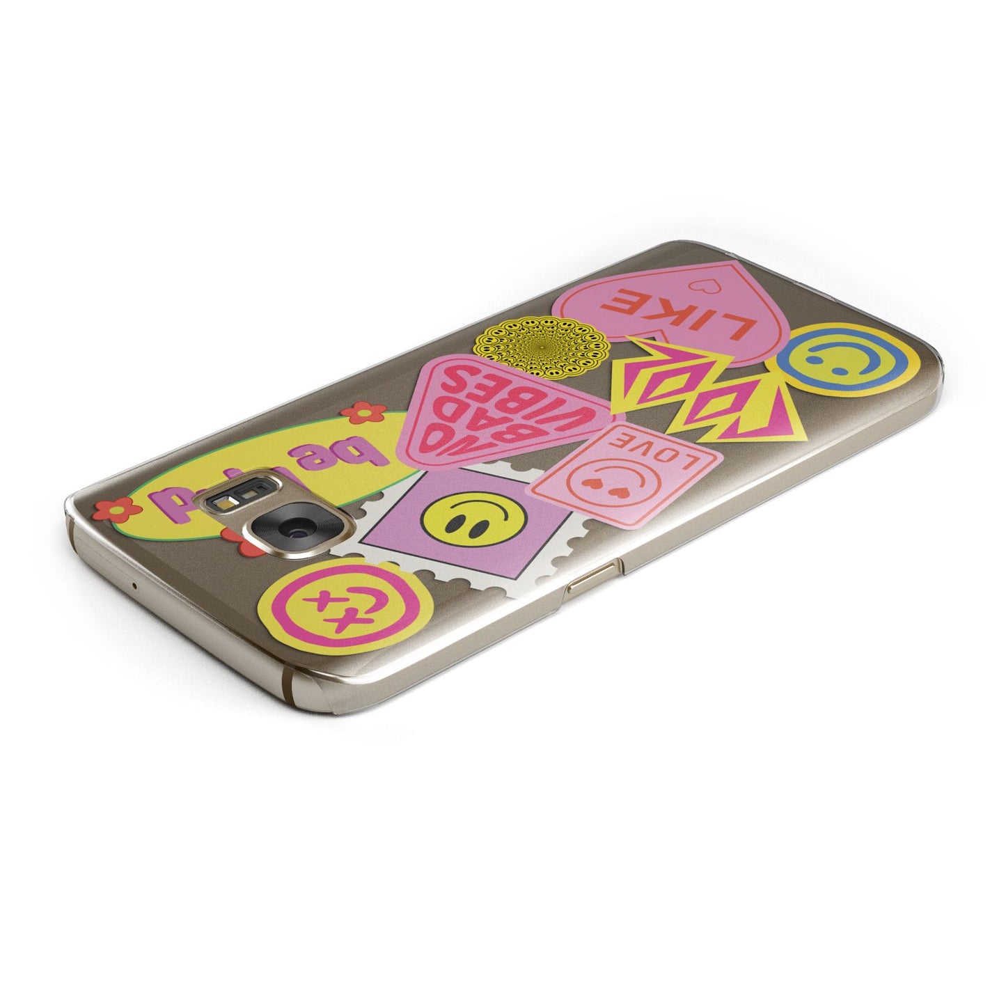 No Bad Vibes Sticker Samsung Galaxy Case Top Cutout