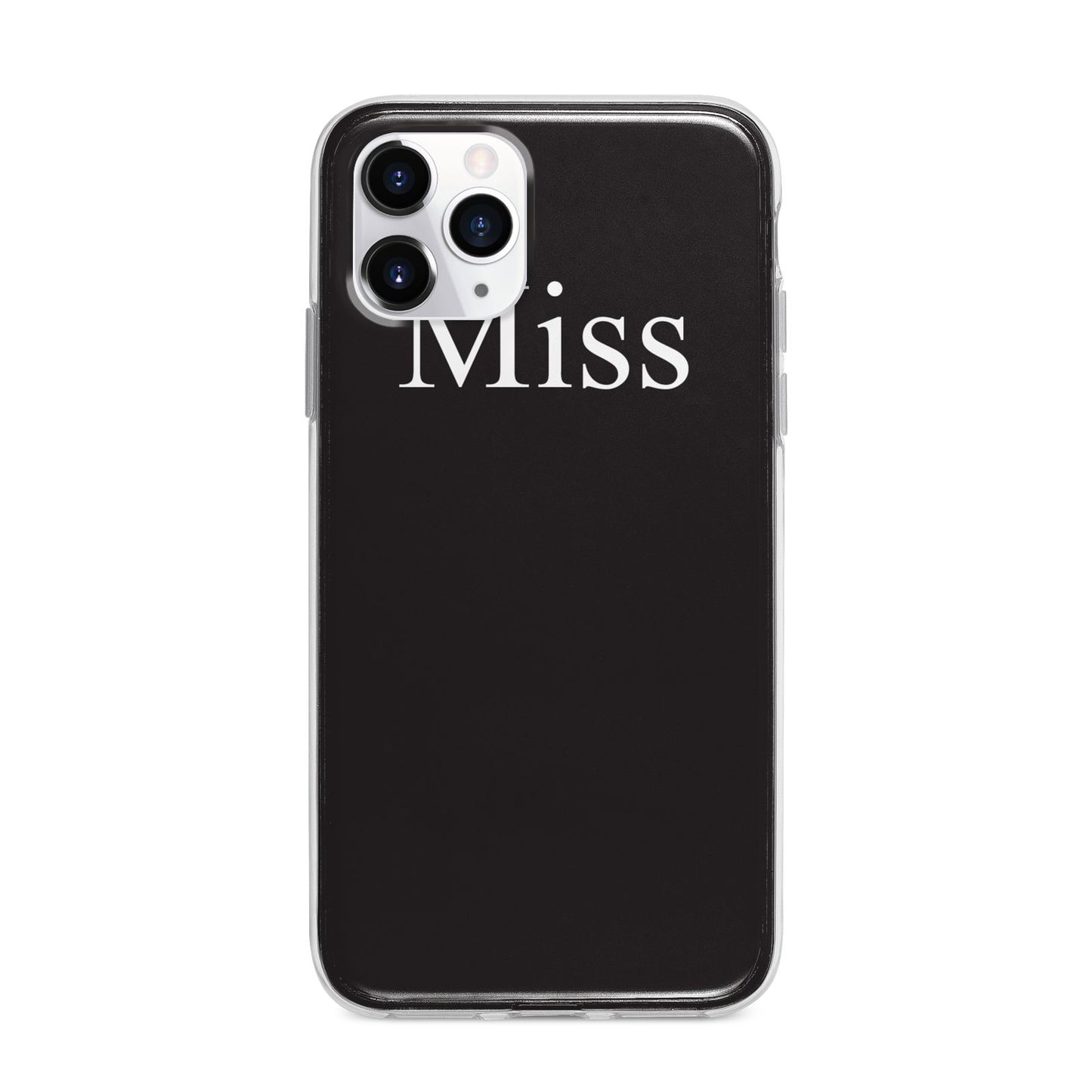 Non Personalised Miss Apple iPhone 11 Pro in Silver with Bumper Case