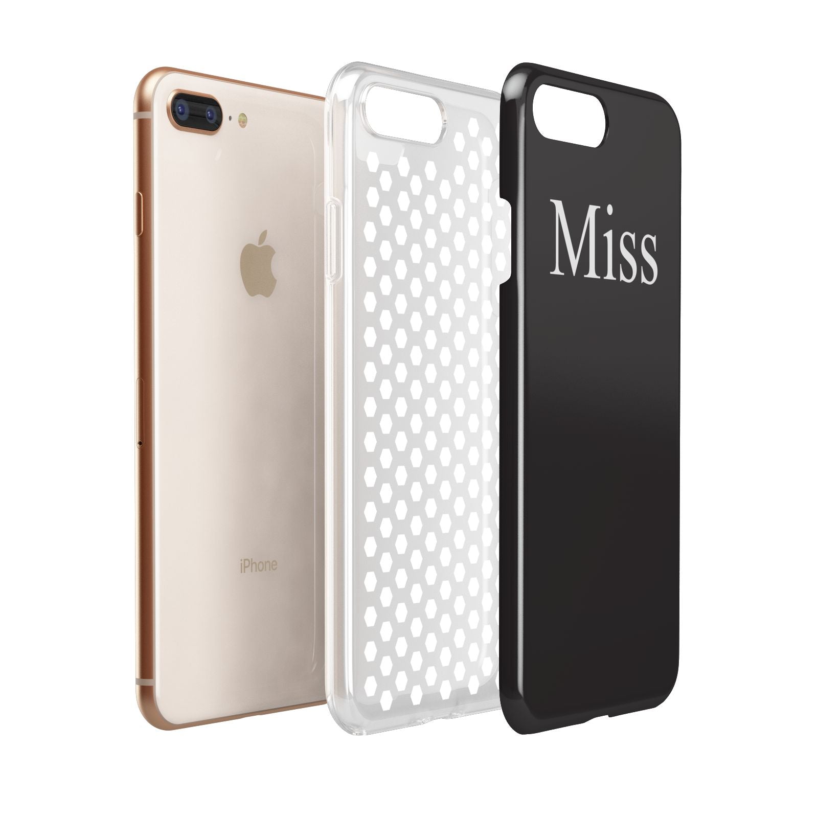 Non Personalised Miss Apple iPhone 7 8 Plus 3D Tough Case Expanded View