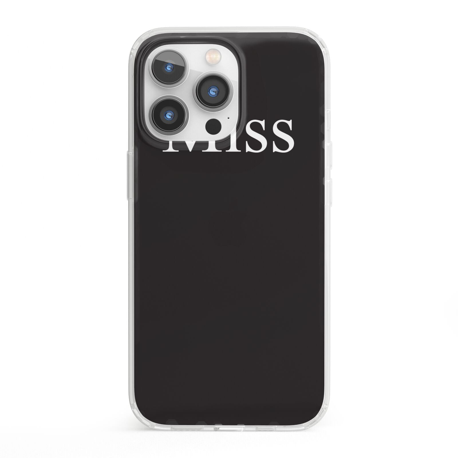 Non Personalised Miss iPhone 13 Pro Clear Bumper Case