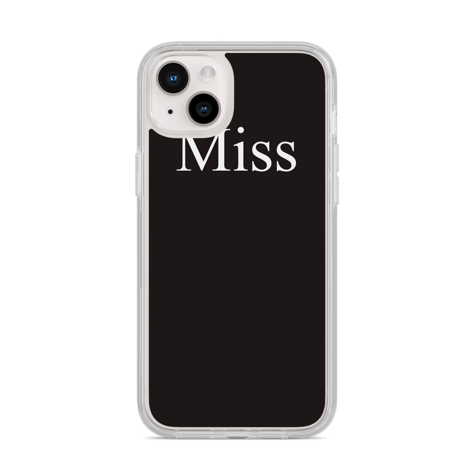 Non Personalised Miss iPhone 14 Plus Clear Tough Case Starlight