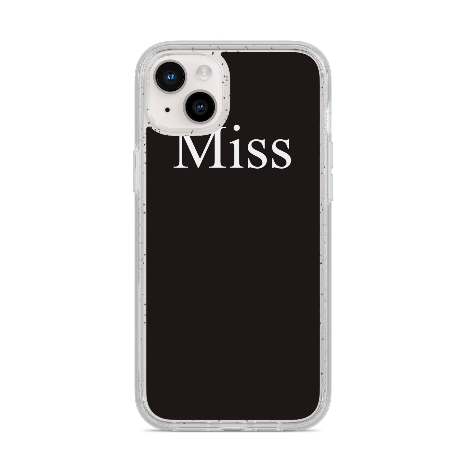 Non Personalised Miss iPhone 14 Plus Glitter Tough Case Starlight