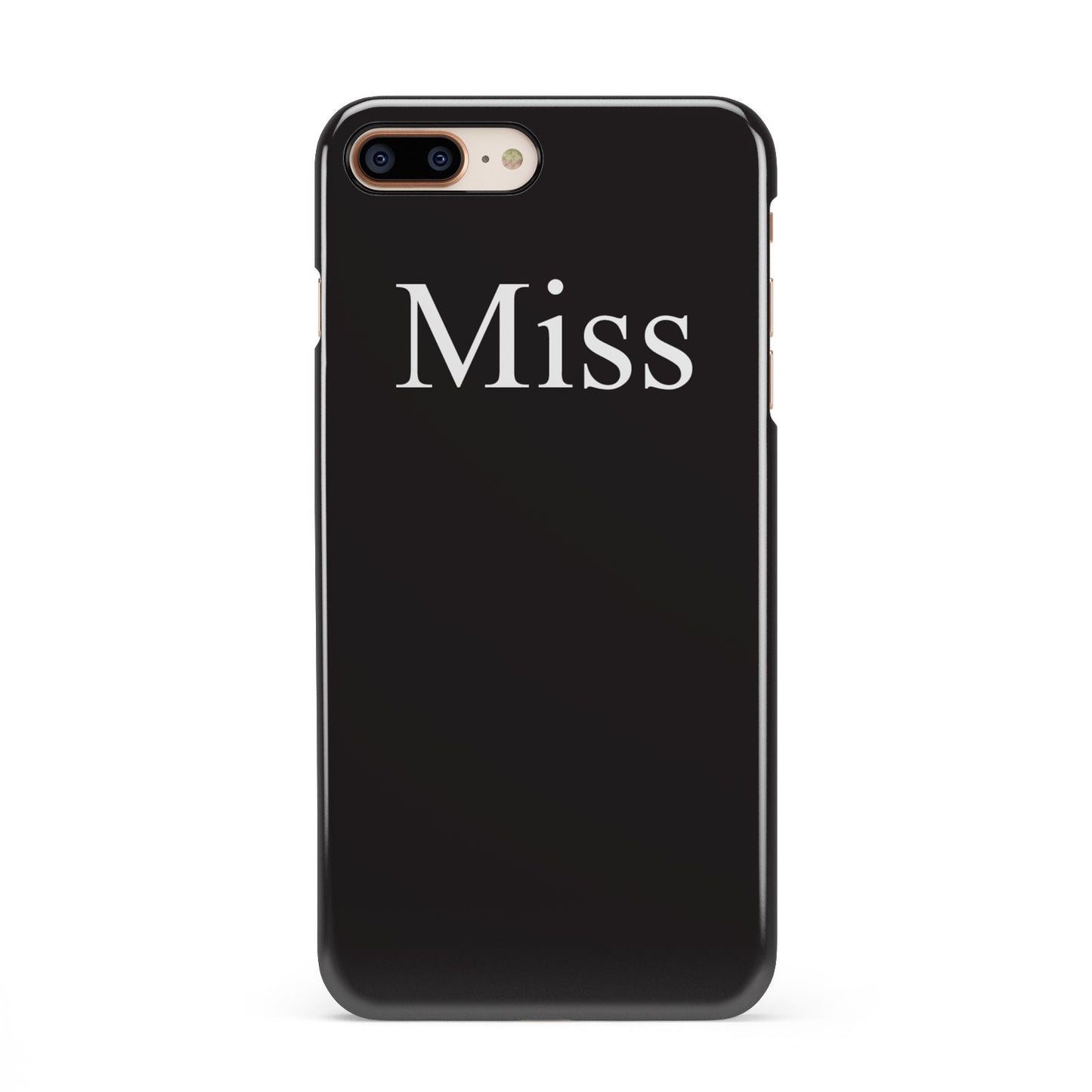 Non Personalised Miss iPhone 8 Plus 3D Snap Case on Gold Phone