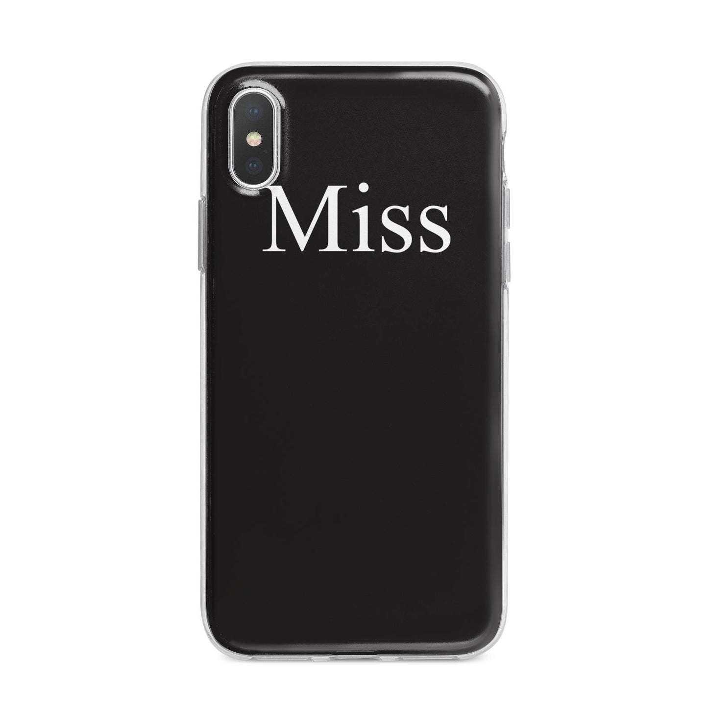 Non Personalised Miss iPhone X Bumper Case on Silver iPhone Alternative Image 1