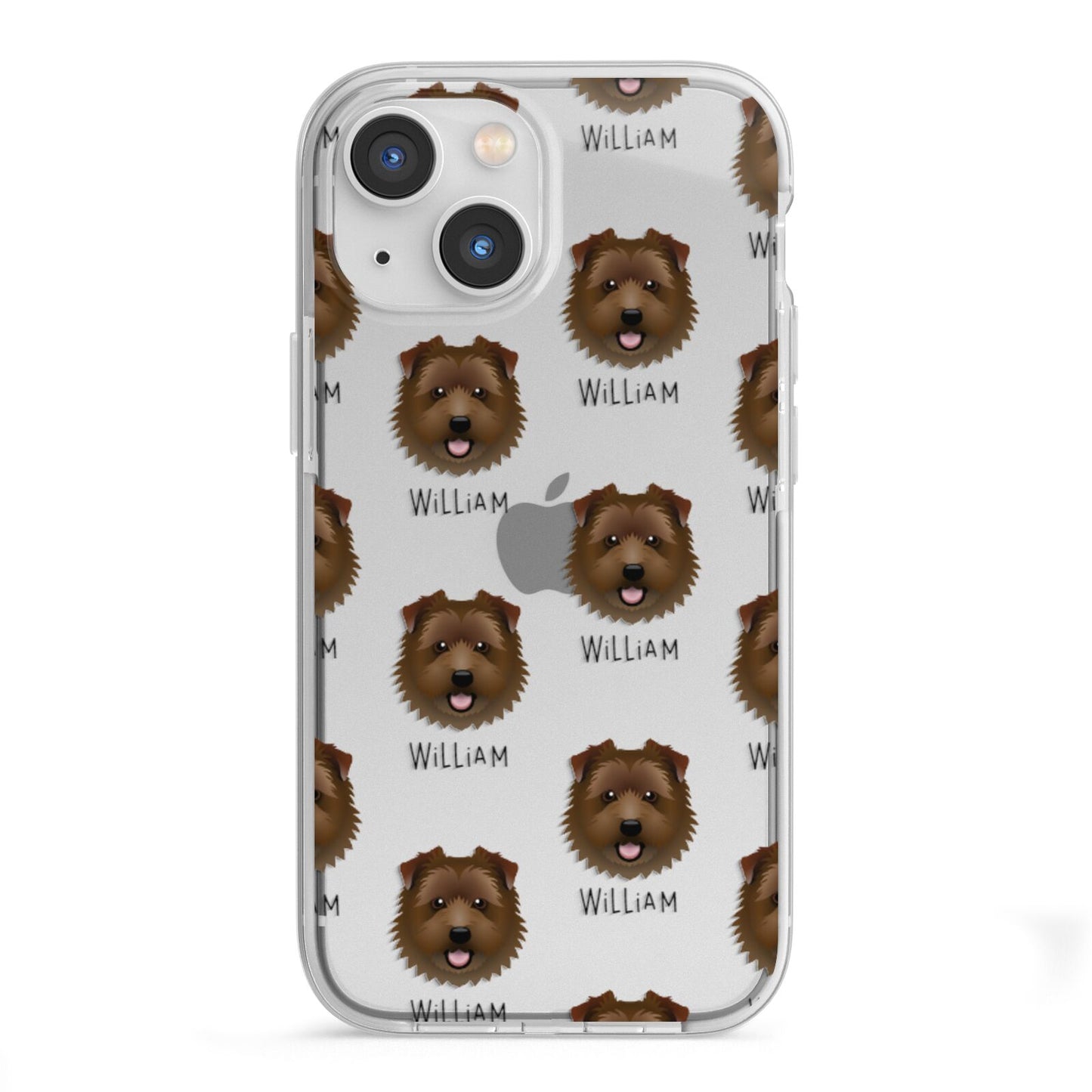 Norfolk Terrier Icon with Name iPhone 13 Mini TPU Impact Case with White Edges