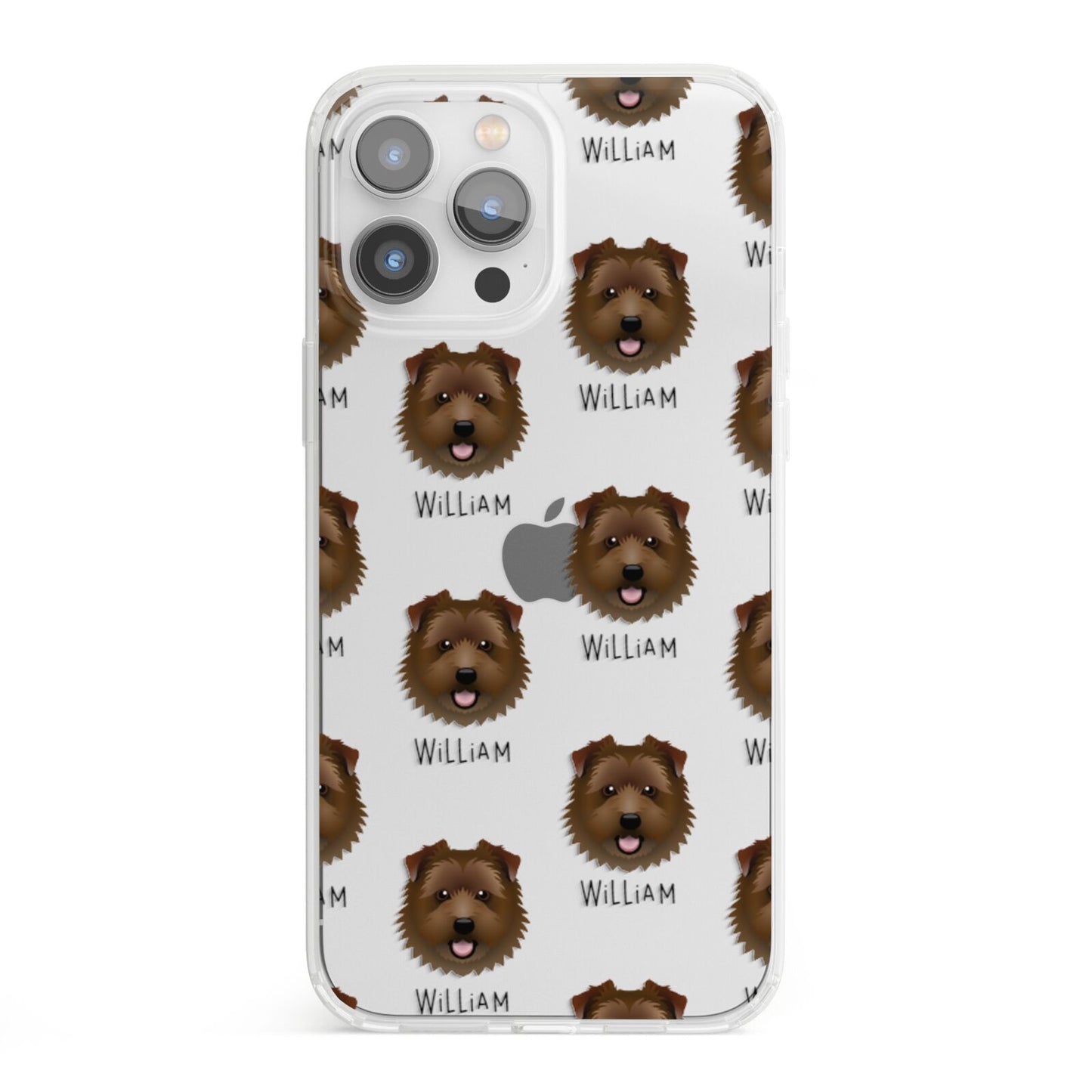 Norfolk Terrier Icon with Name iPhone 13 Pro Max Clear Bumper Case