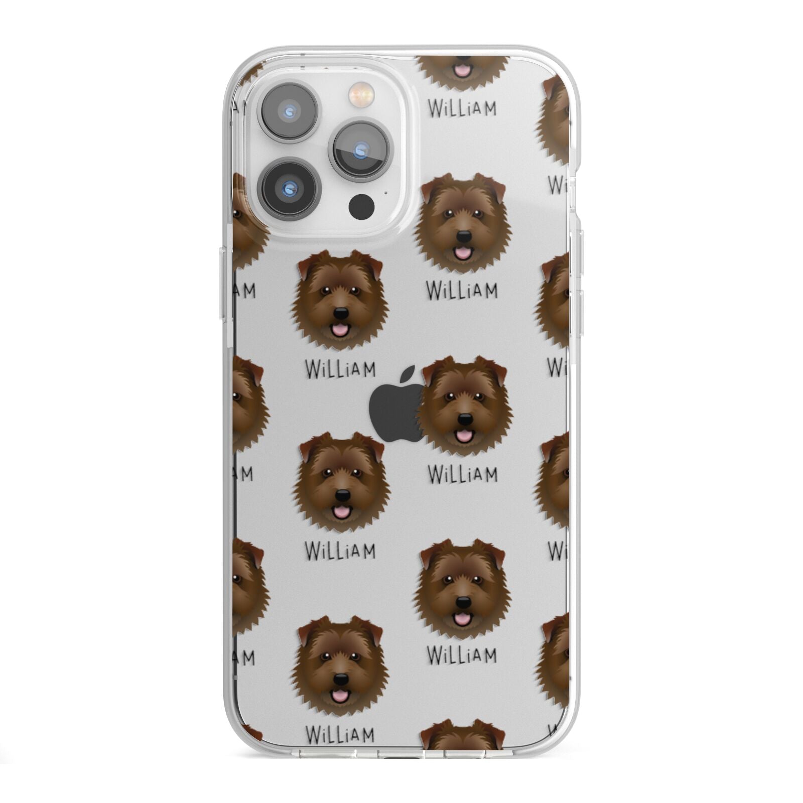 Norfolk Terrier Icon with Name iPhone 13 Pro Max TPU Impact Case with White Edges
