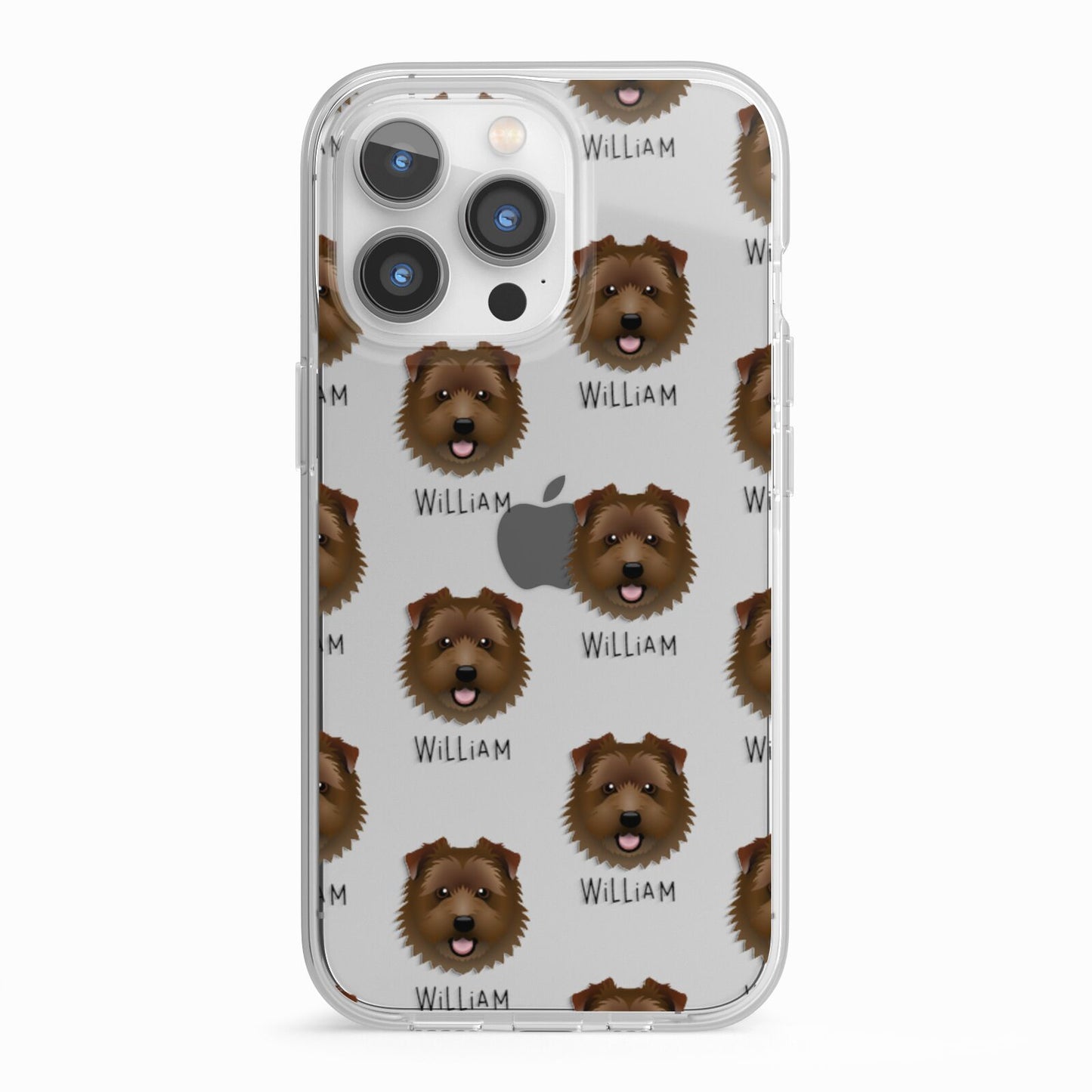 Norfolk Terrier Icon with Name iPhone 13 Pro TPU Impact Case with White Edges