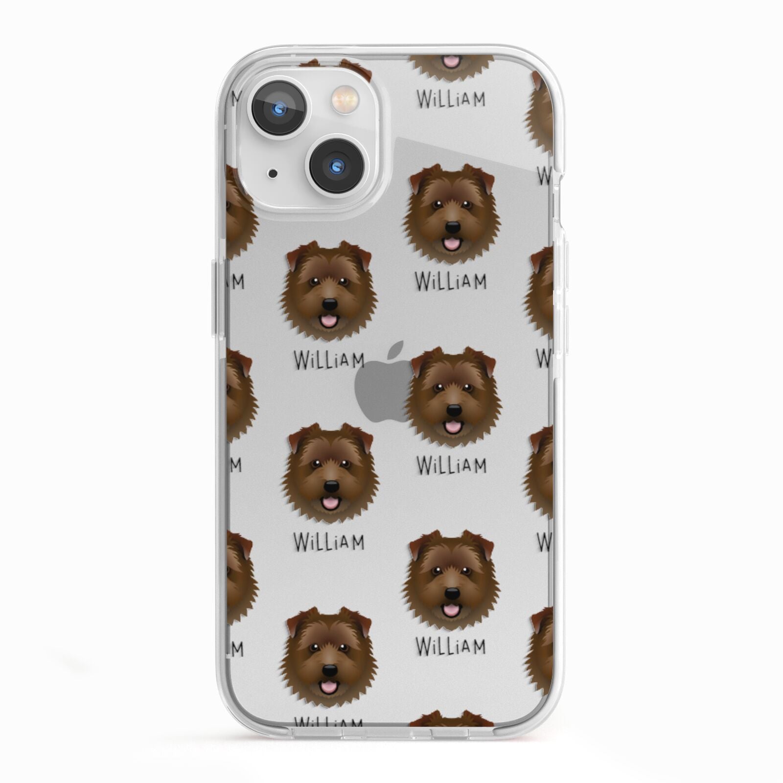 Norfolk Terrier Icon with Name iPhone 13 TPU Impact Case with White Edges