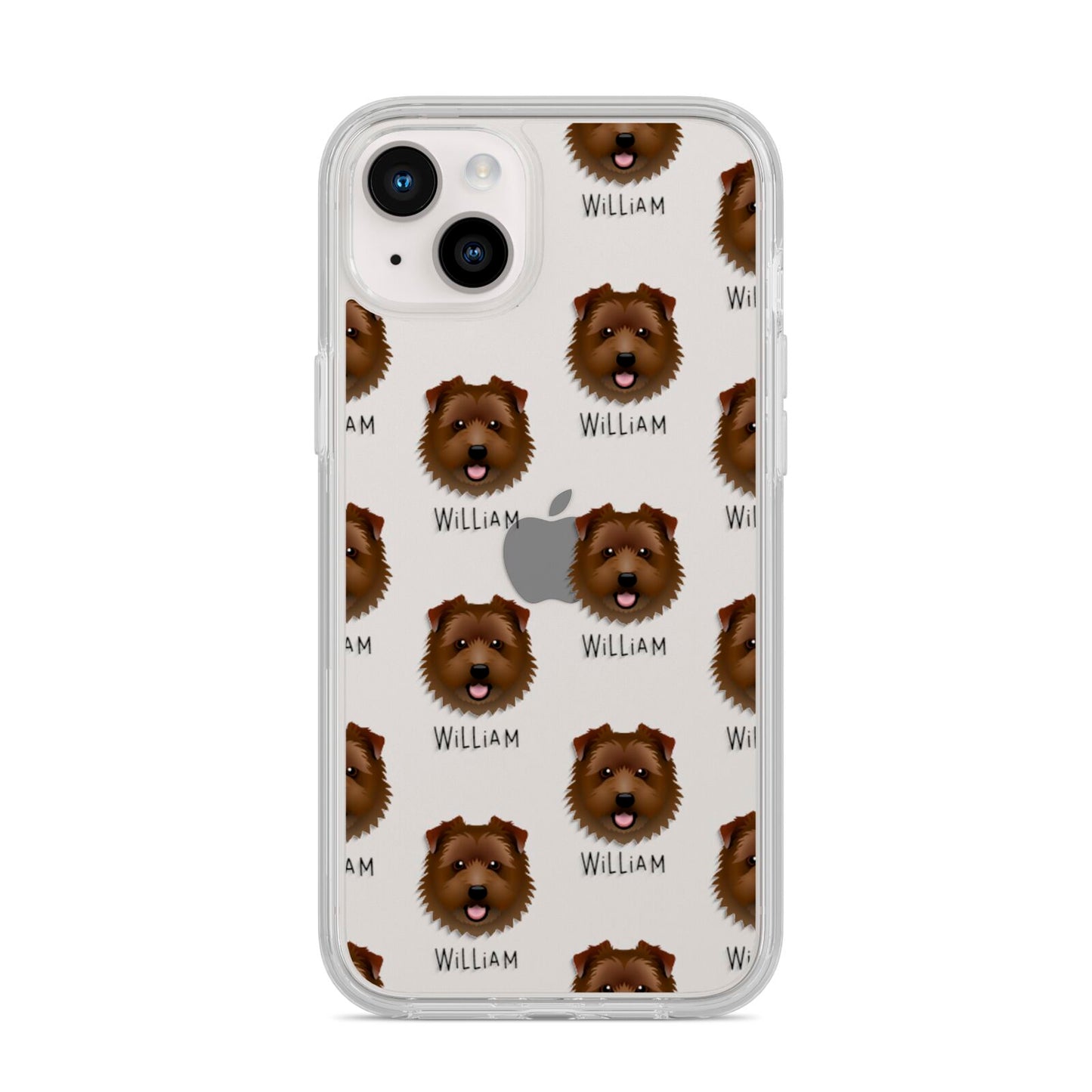 Norfolk Terrier Icon with Name iPhone 14 Plus Clear Tough Case Starlight