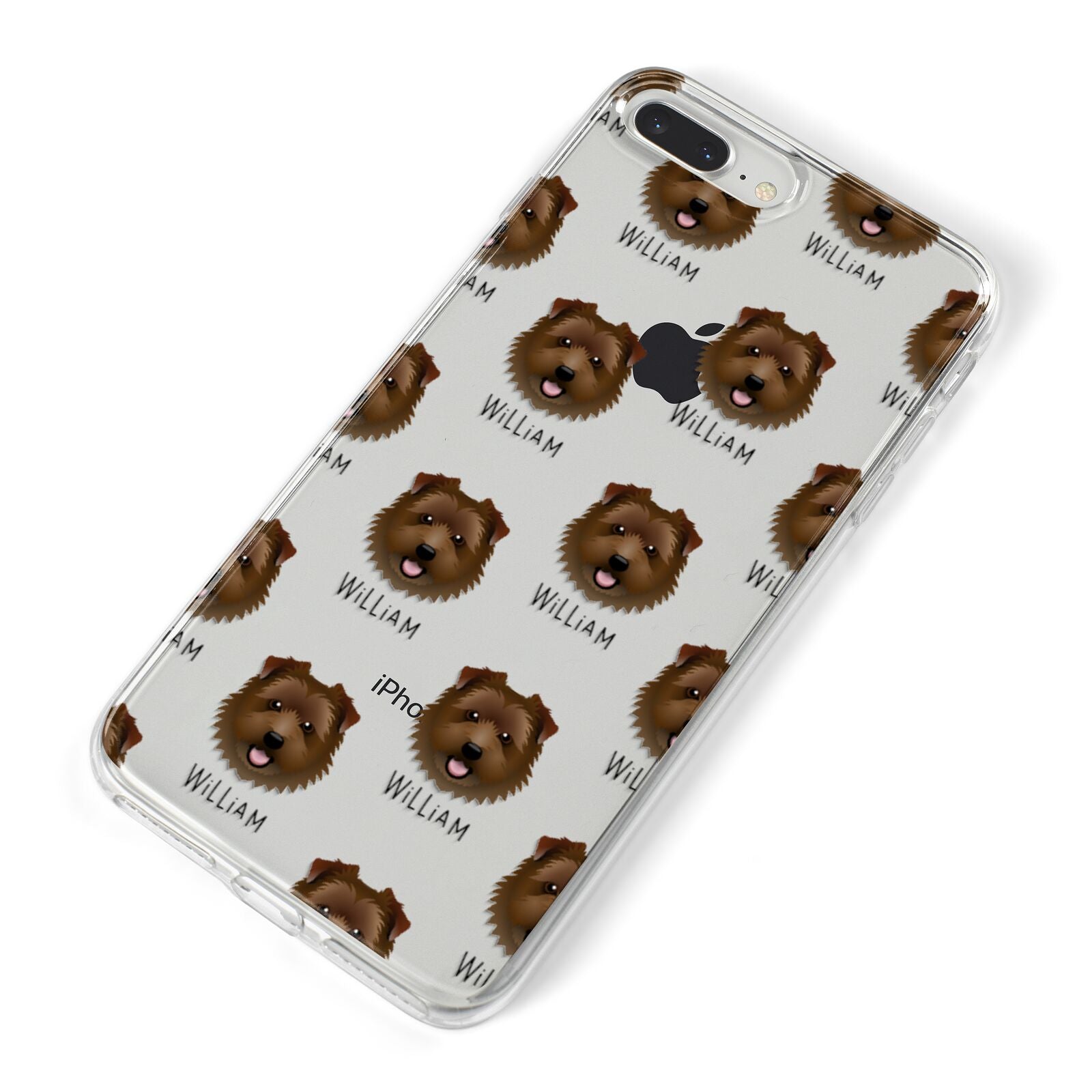 Norfolk Terrier Icon with Name iPhone 8 Plus Bumper Case on Silver iPhone Alternative Image