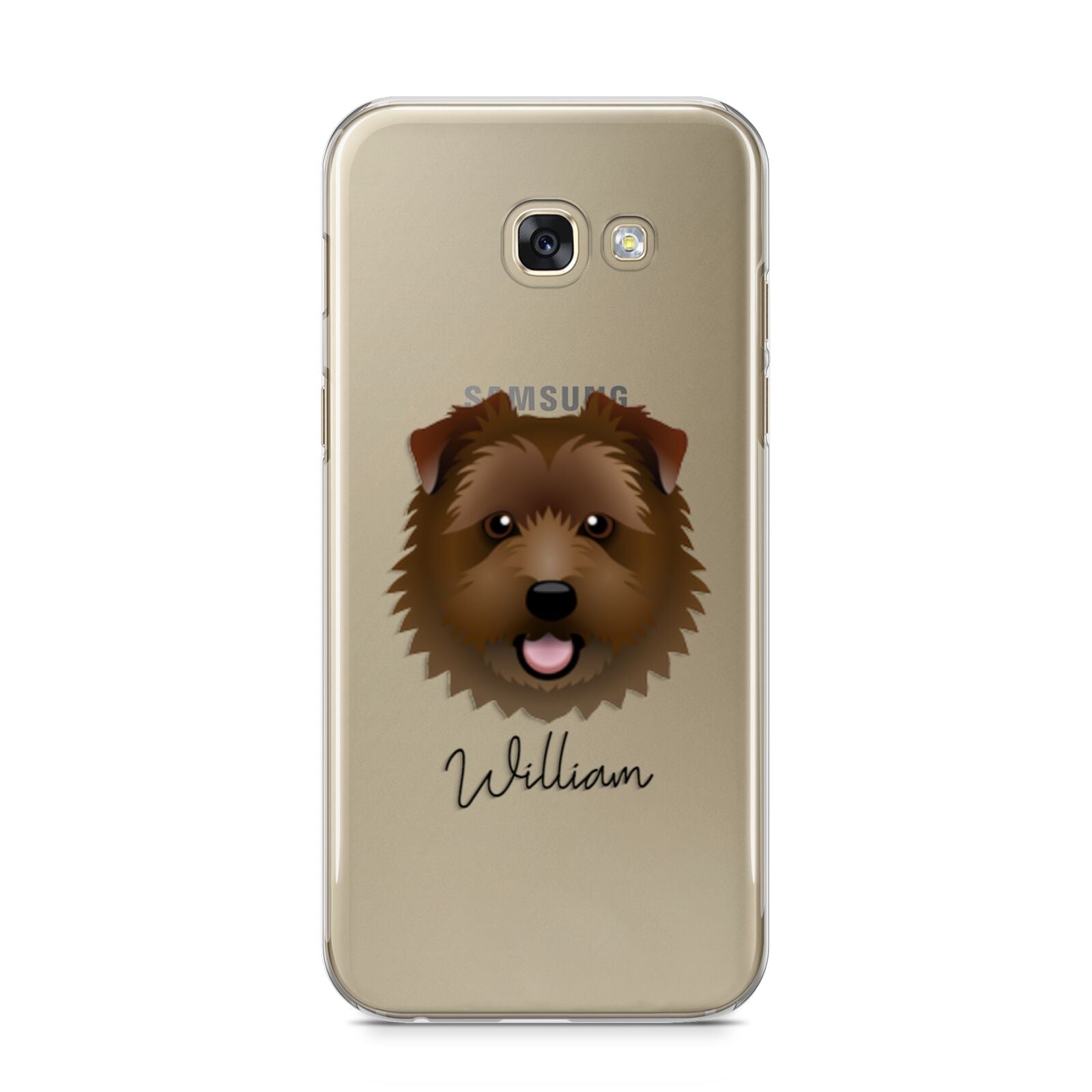 Norfolk Terrier Personalised Samsung Galaxy A5 2017 Case on gold phone