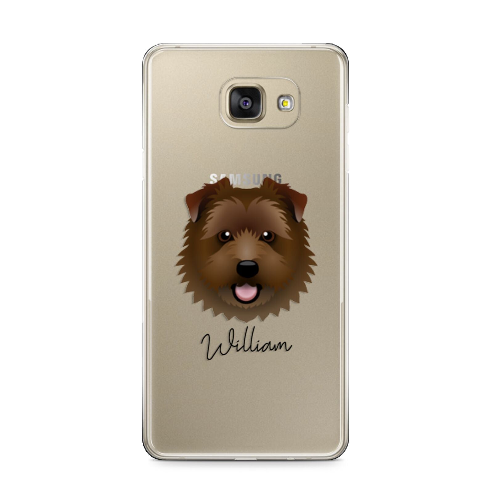 Norfolk Terrier Personalised Samsung Galaxy A9 2016 Case on gold phone