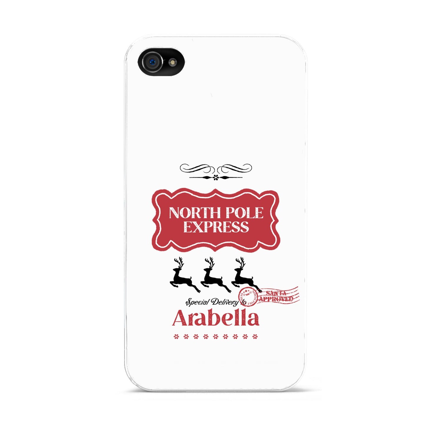 North Pole Express Personalised Apple iPhone 4s Case