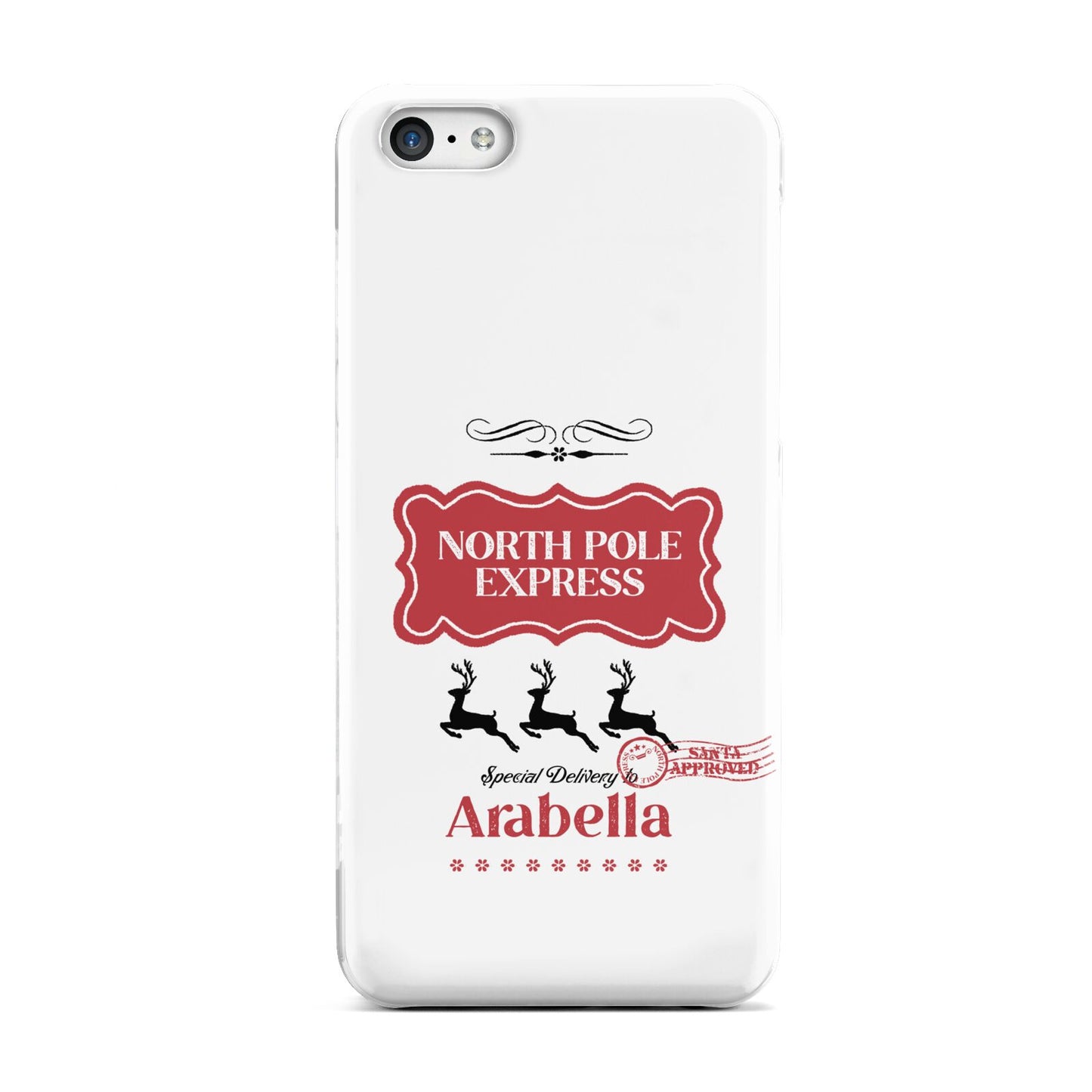 North Pole Express Personalised Apple iPhone 5c Case