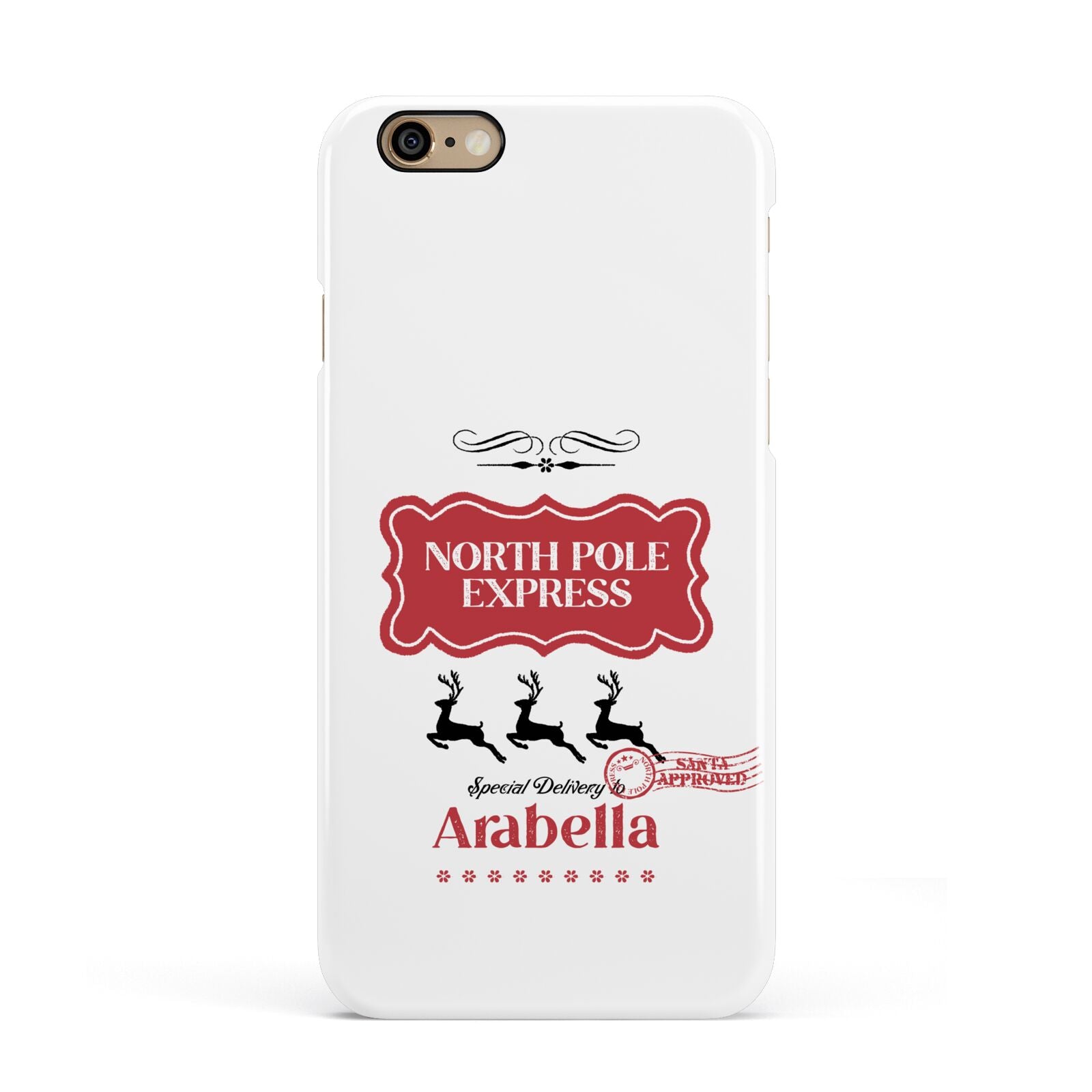 North Pole Express Personalised Apple iPhone 6 3D Snap Case